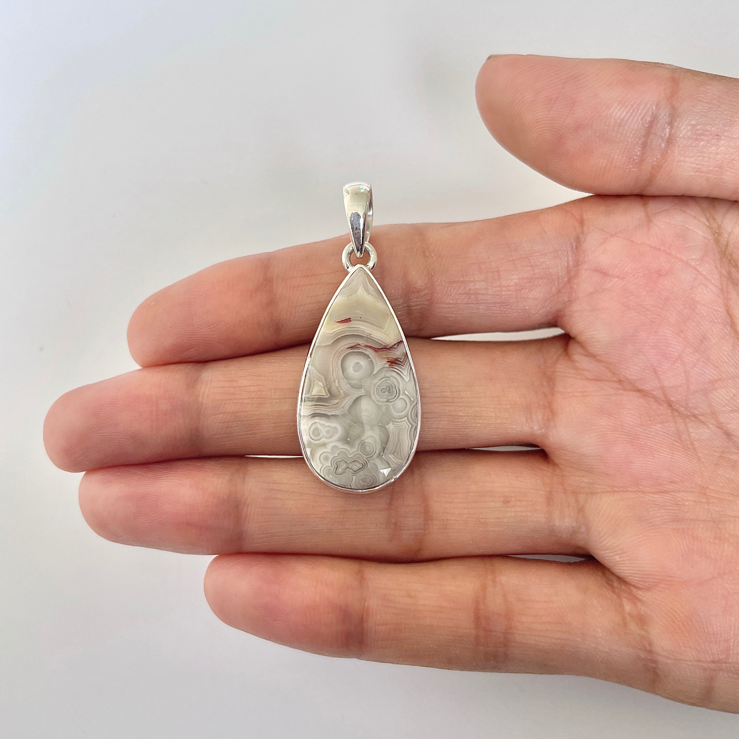 Crazy Lace Agate Pendant-(CLA-1-8)