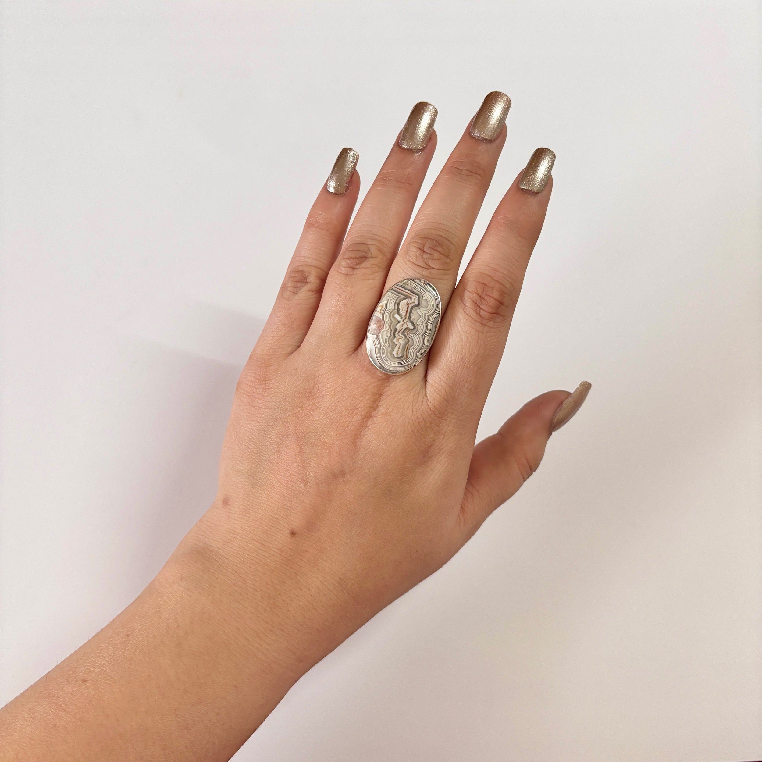 Crazy Lace Agate Ring-(CLA-2-12)