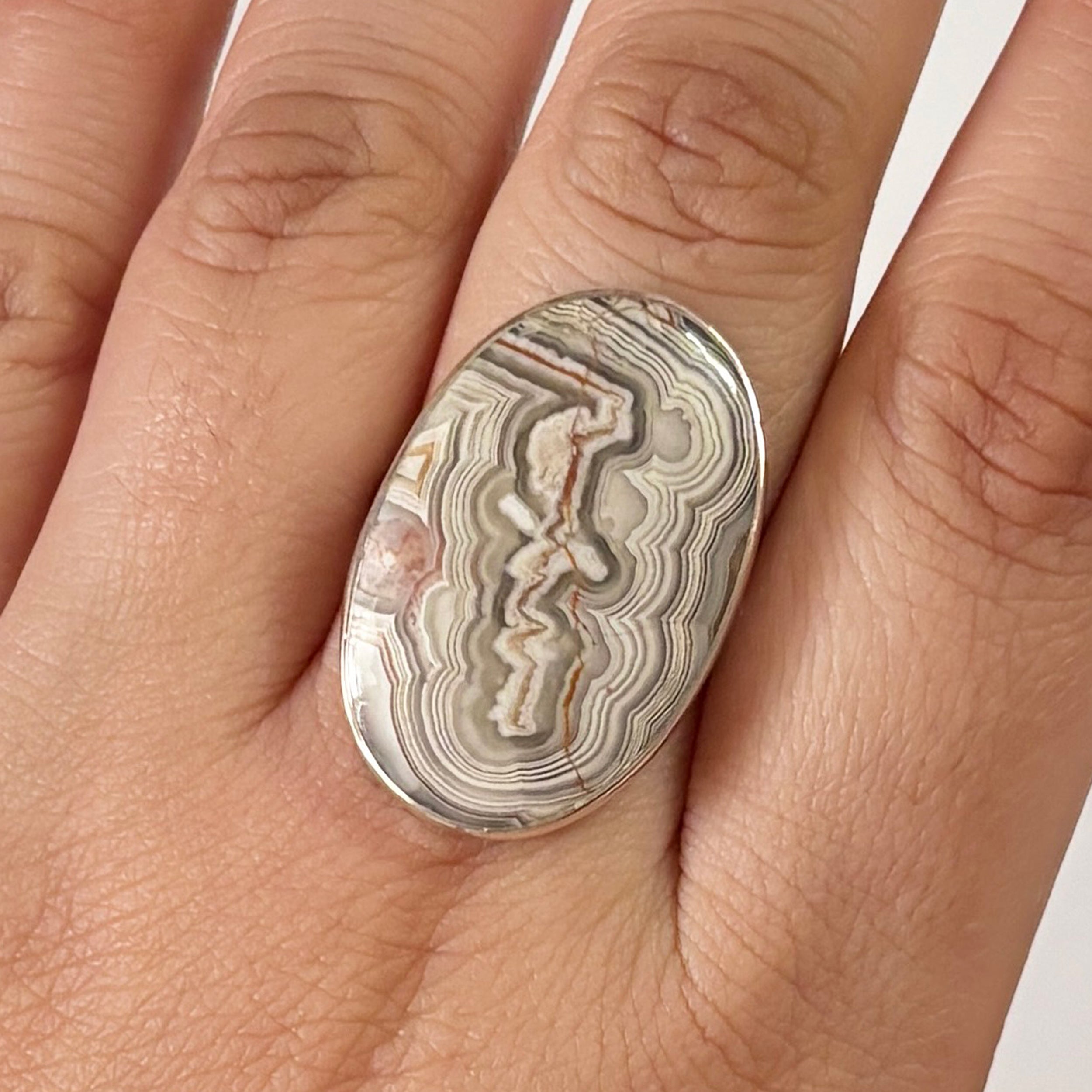 Crazy Lace Agate Ring-(CLA-2-12)