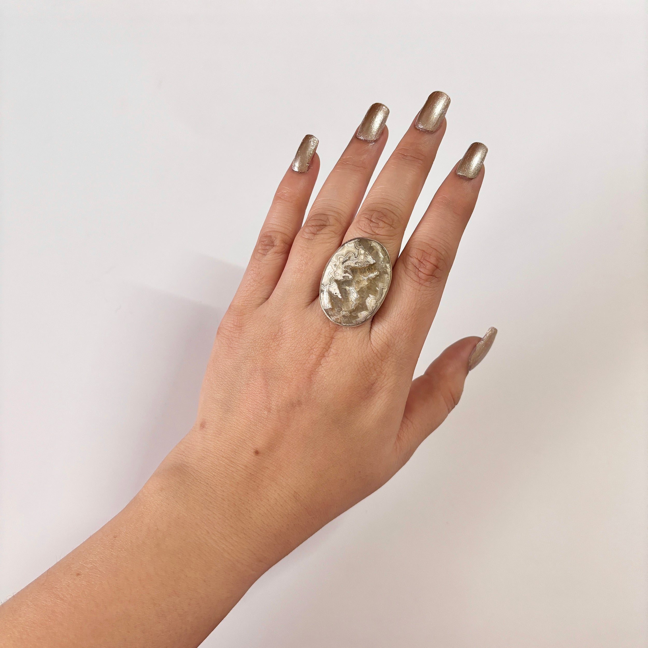 Crazy Lace Agate Ring-(CLA-2-13)