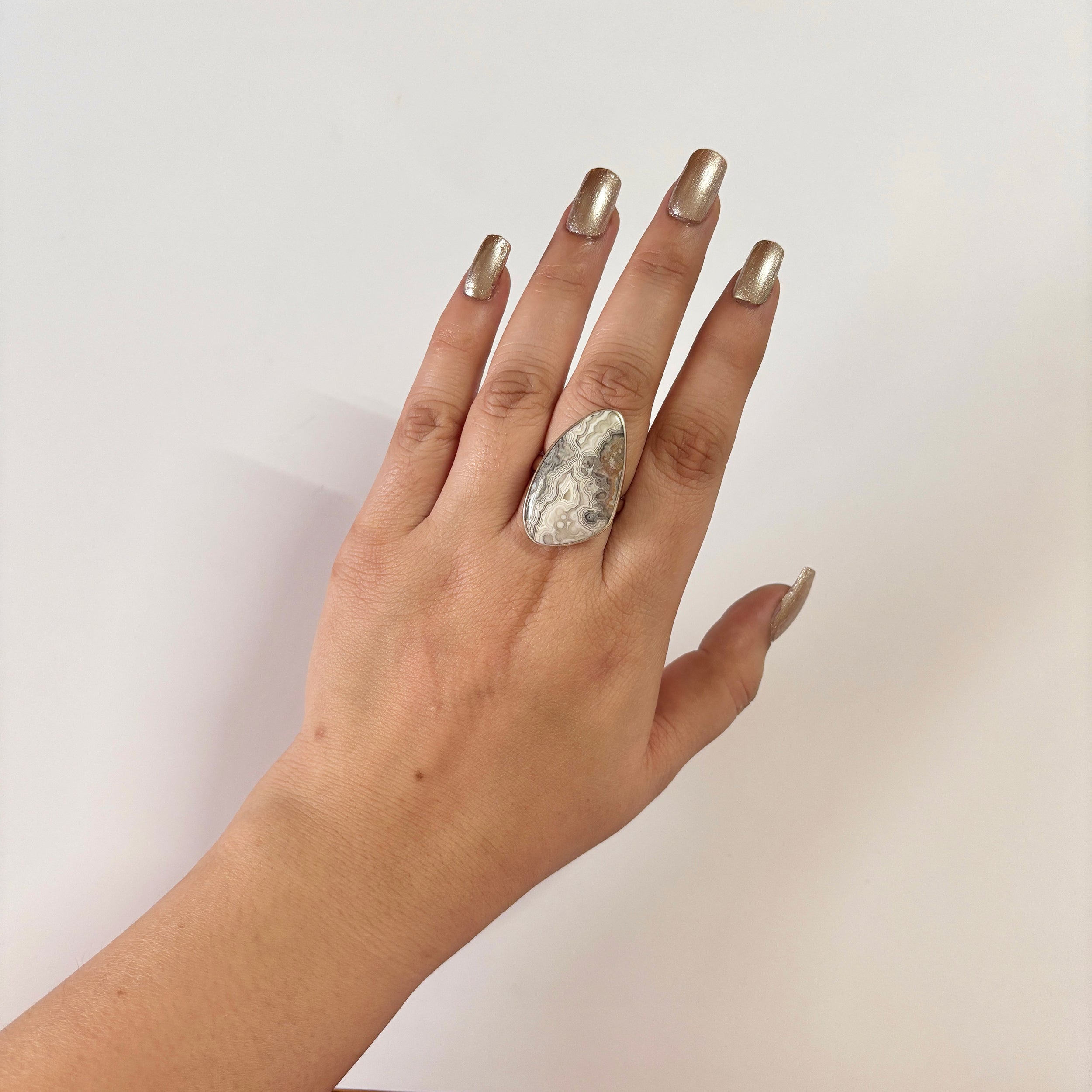 Crazy Lace Agate Ring-(CLA-2-15)