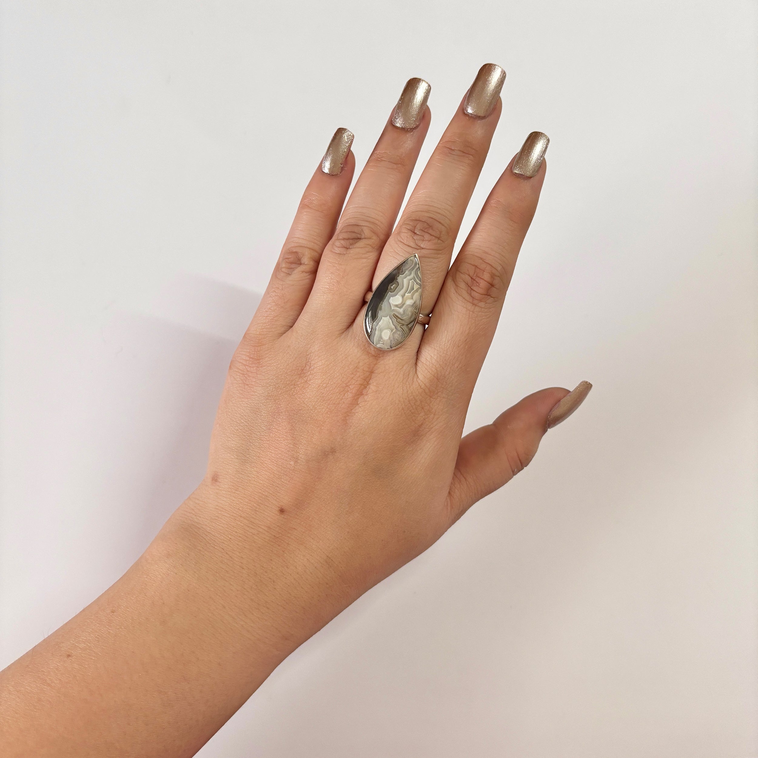 Crazy Lace Agate Ring-(CLA-2-5)