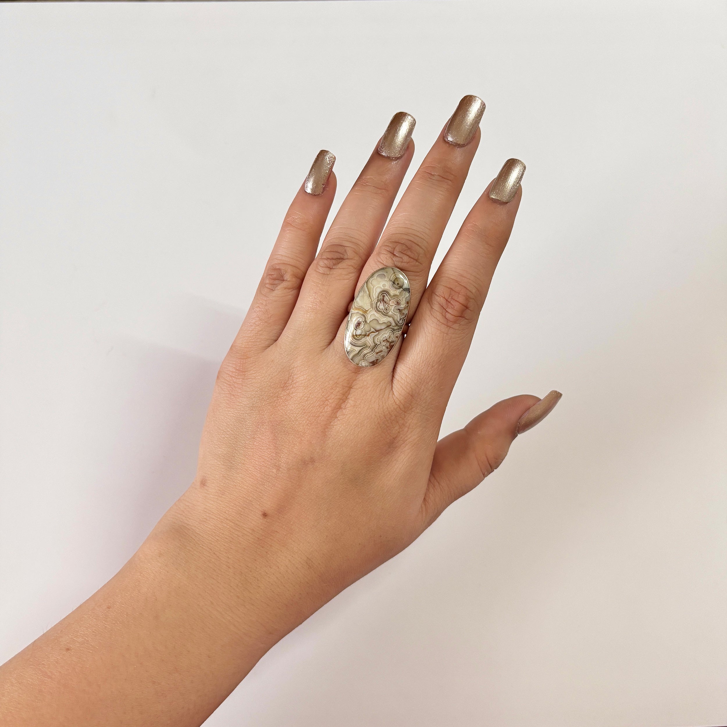 Crazy Lace Agate Ring-(CLA-2-6)