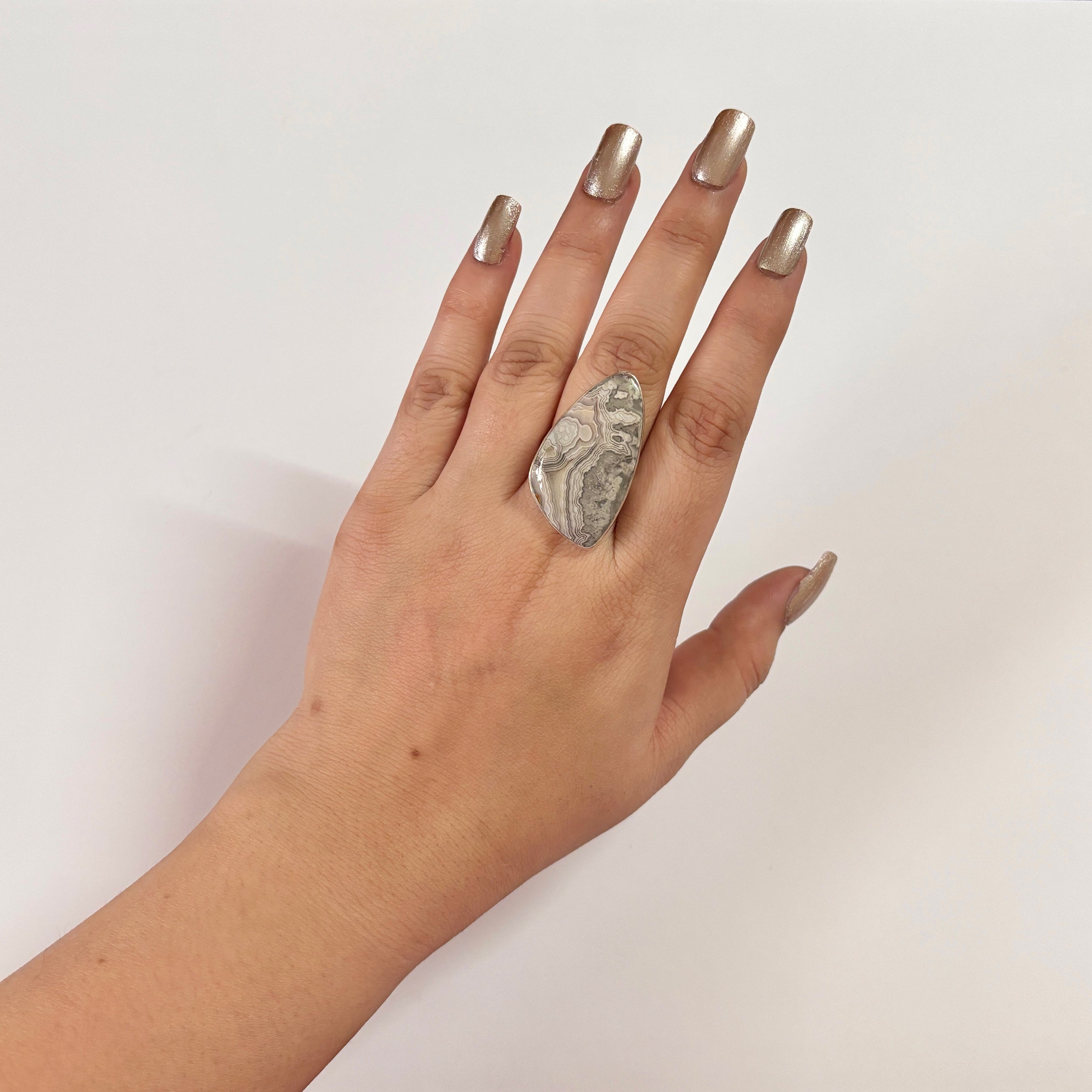 Crazy Lace Agate Ring-(CLA-2-7)