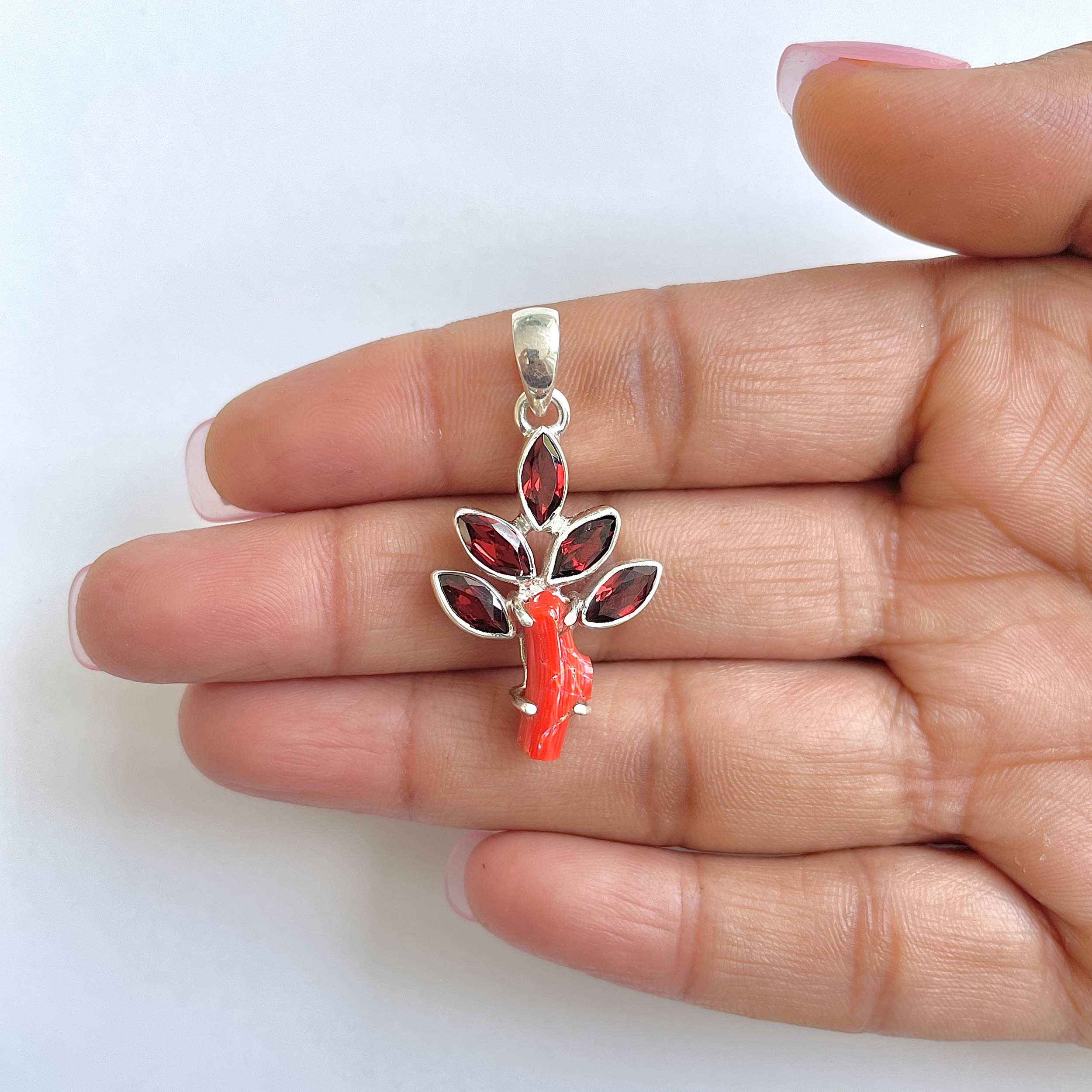 Red Coral Pendant-(COR-1-11)