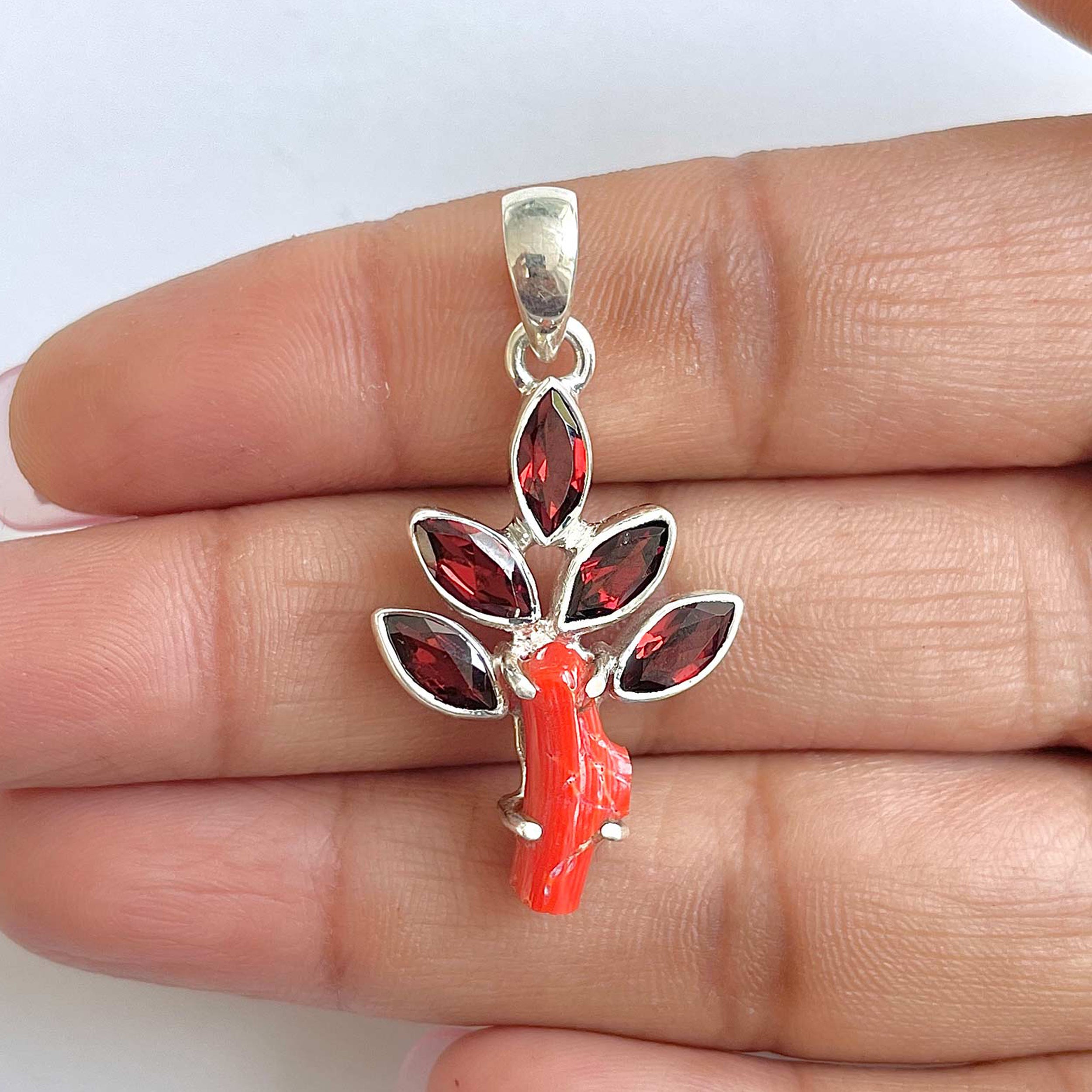Red Coral Pendant-(COR-1-11)
