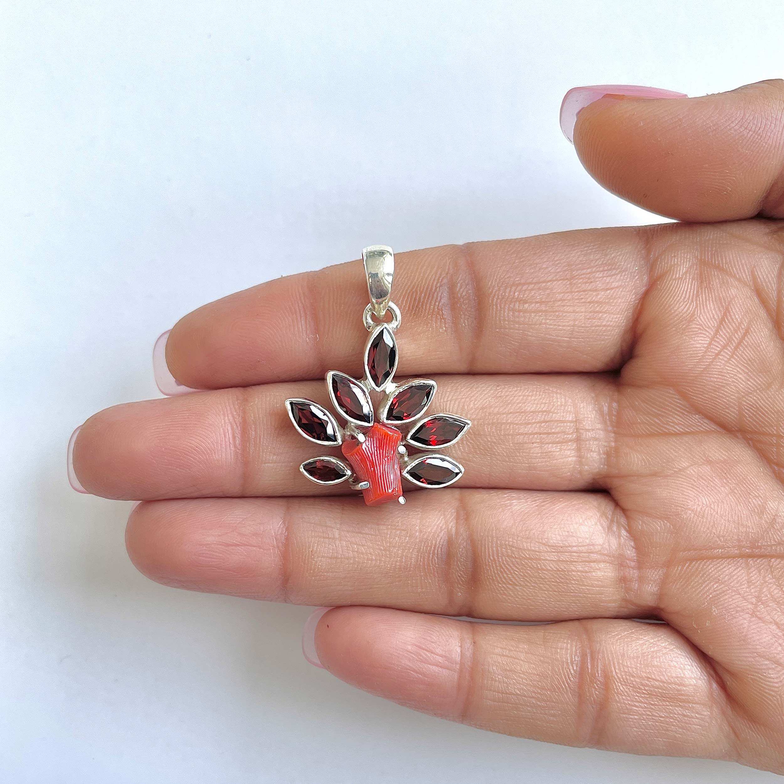 Red Coral Pendant-(COR-1-2)