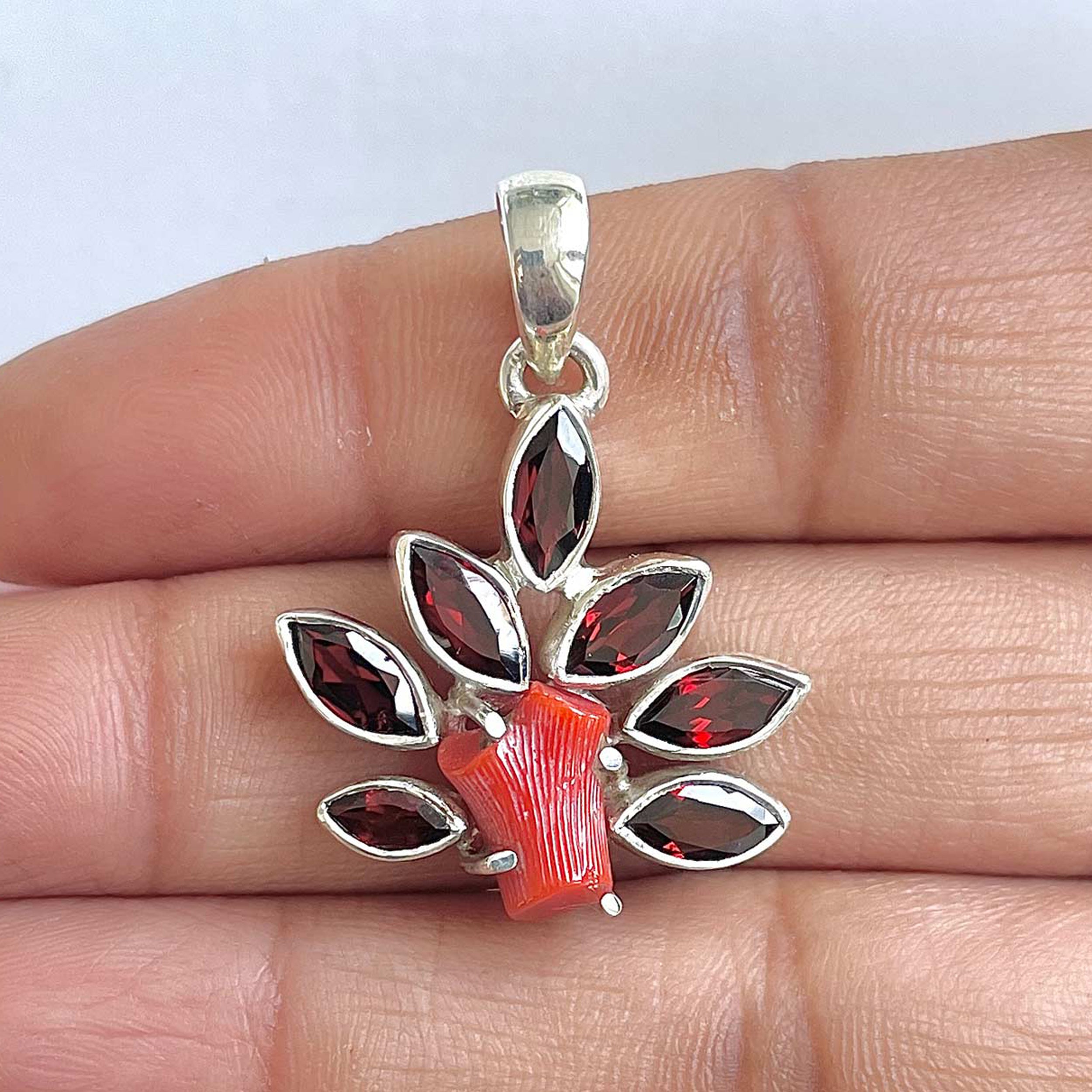 Red Coral Pendant-(COR-1-2)
