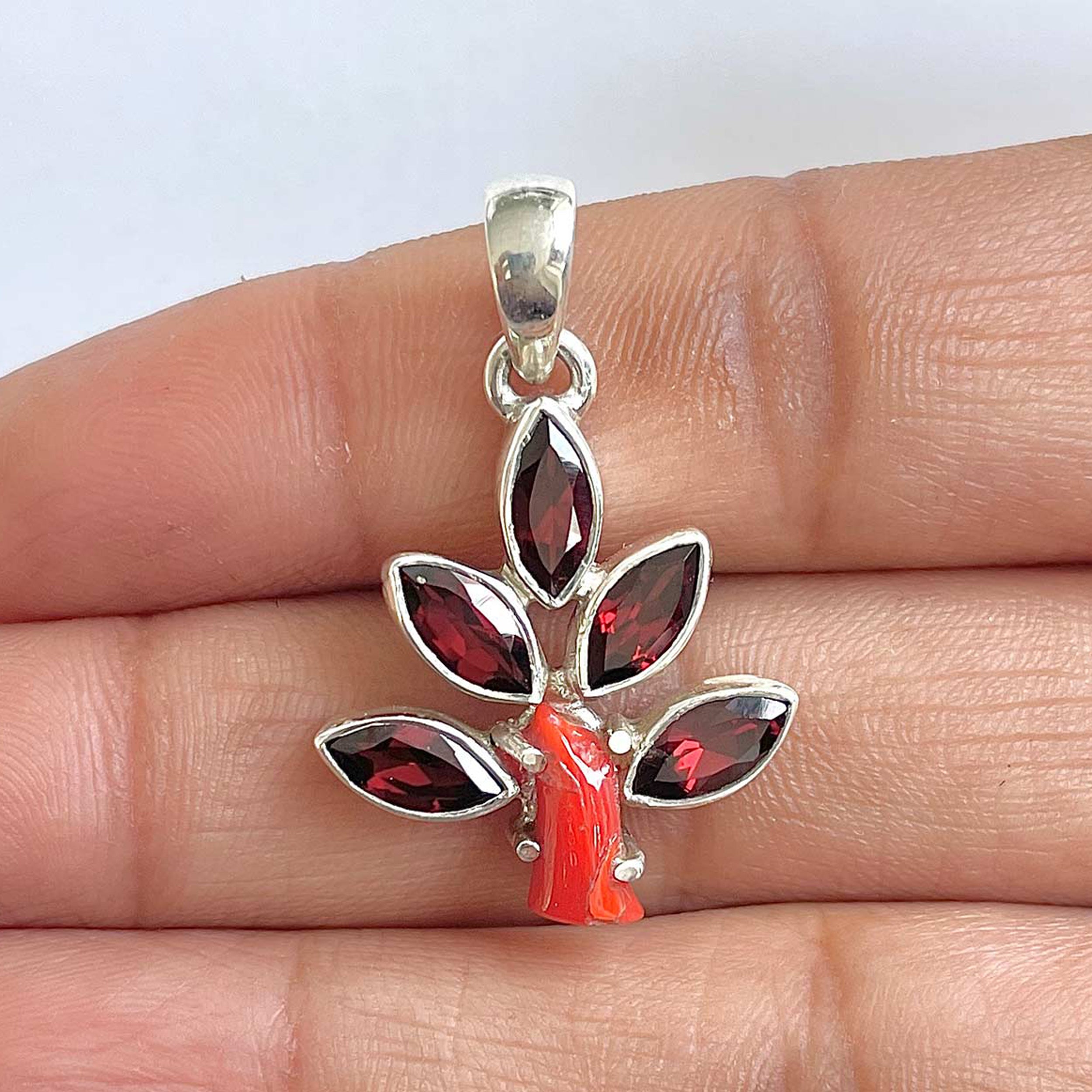 Red Coral Pendant-(COR-1-23)
