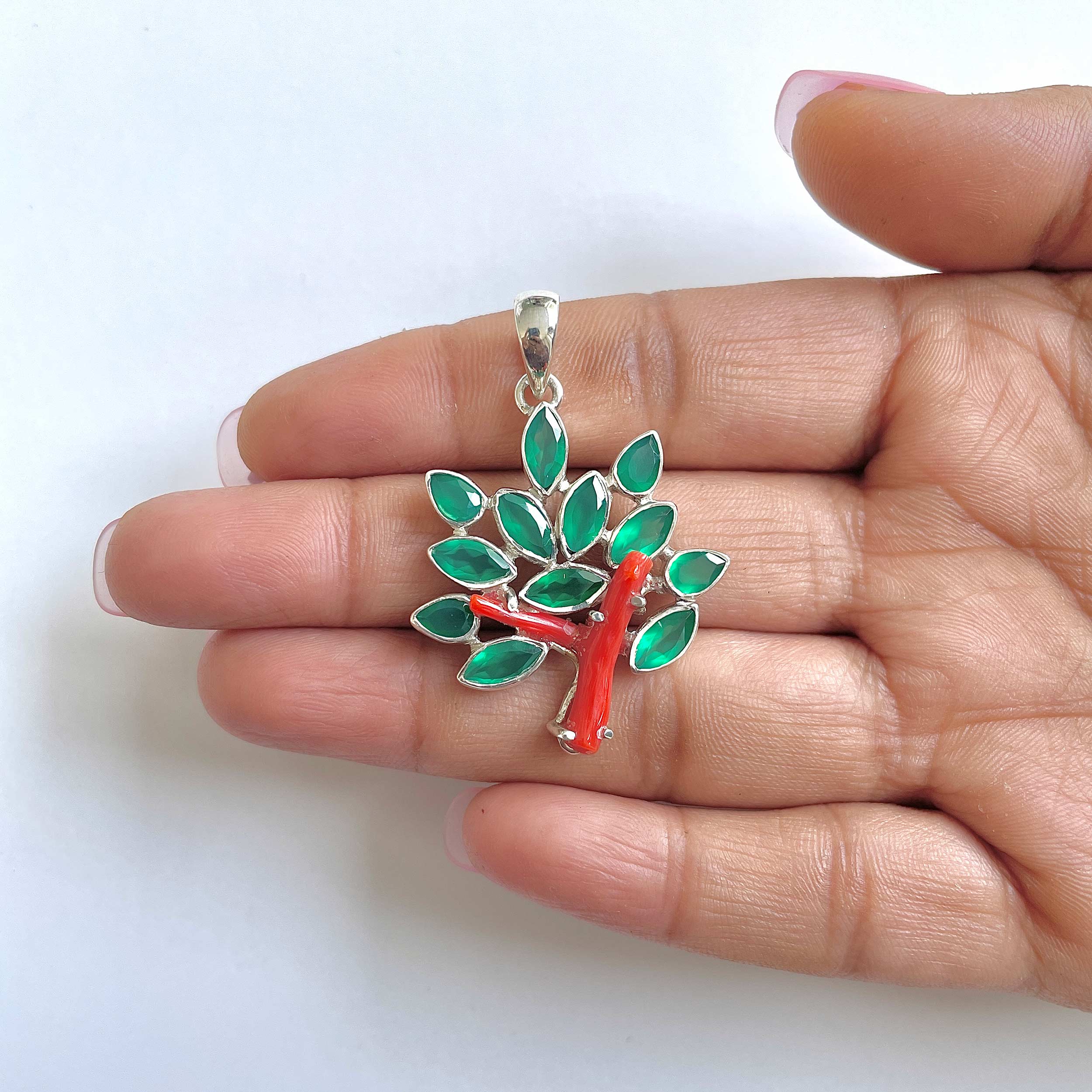 Red Coral Pendant-(COR-1-29)