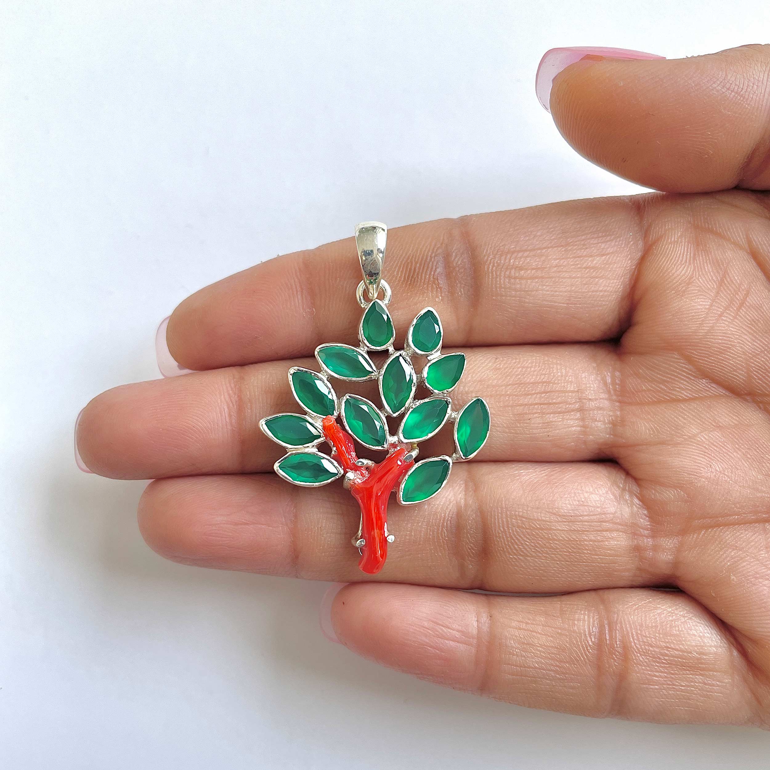 Red Coral Pendant-(COR-1-30)