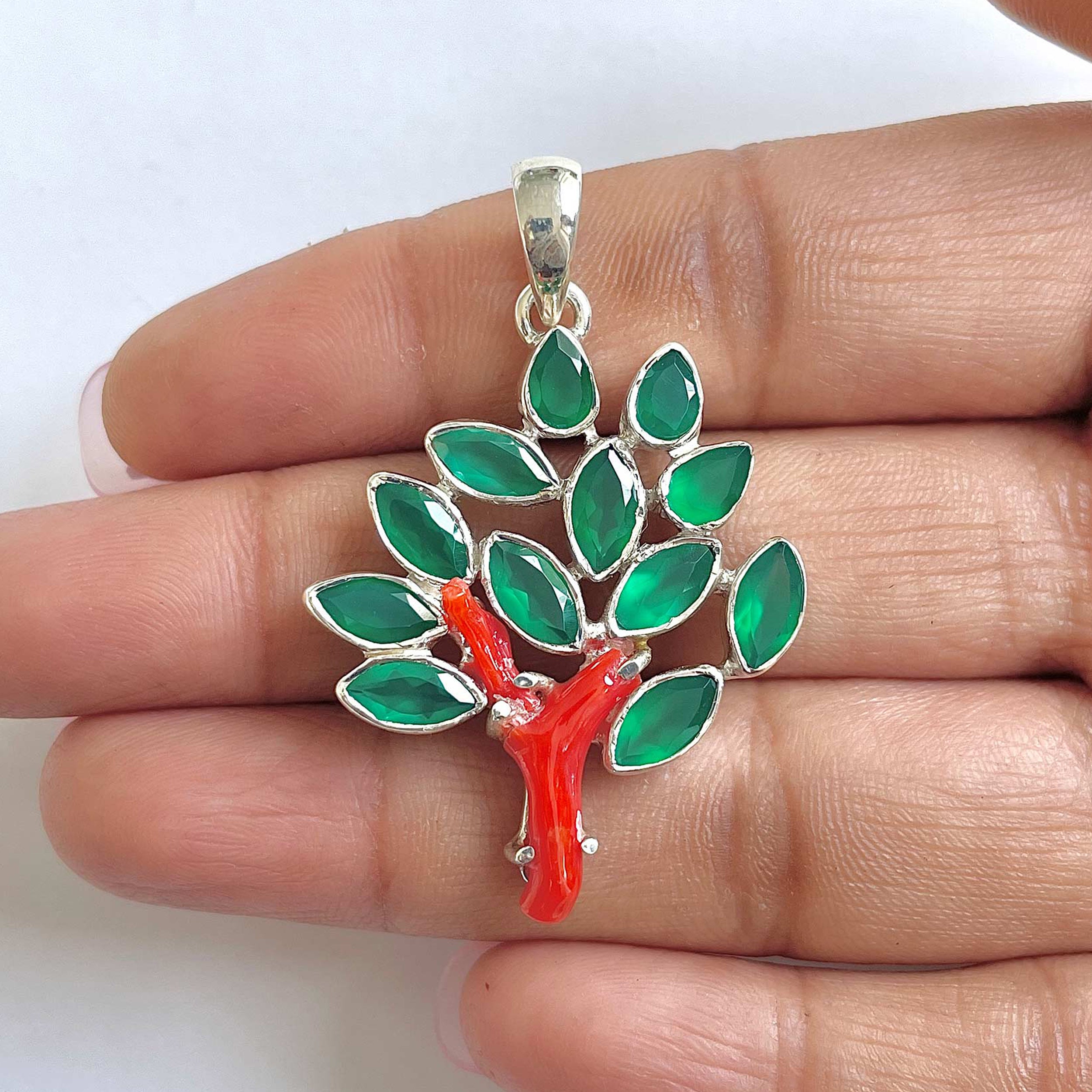 Red Coral Pendant-(COR-1-30)