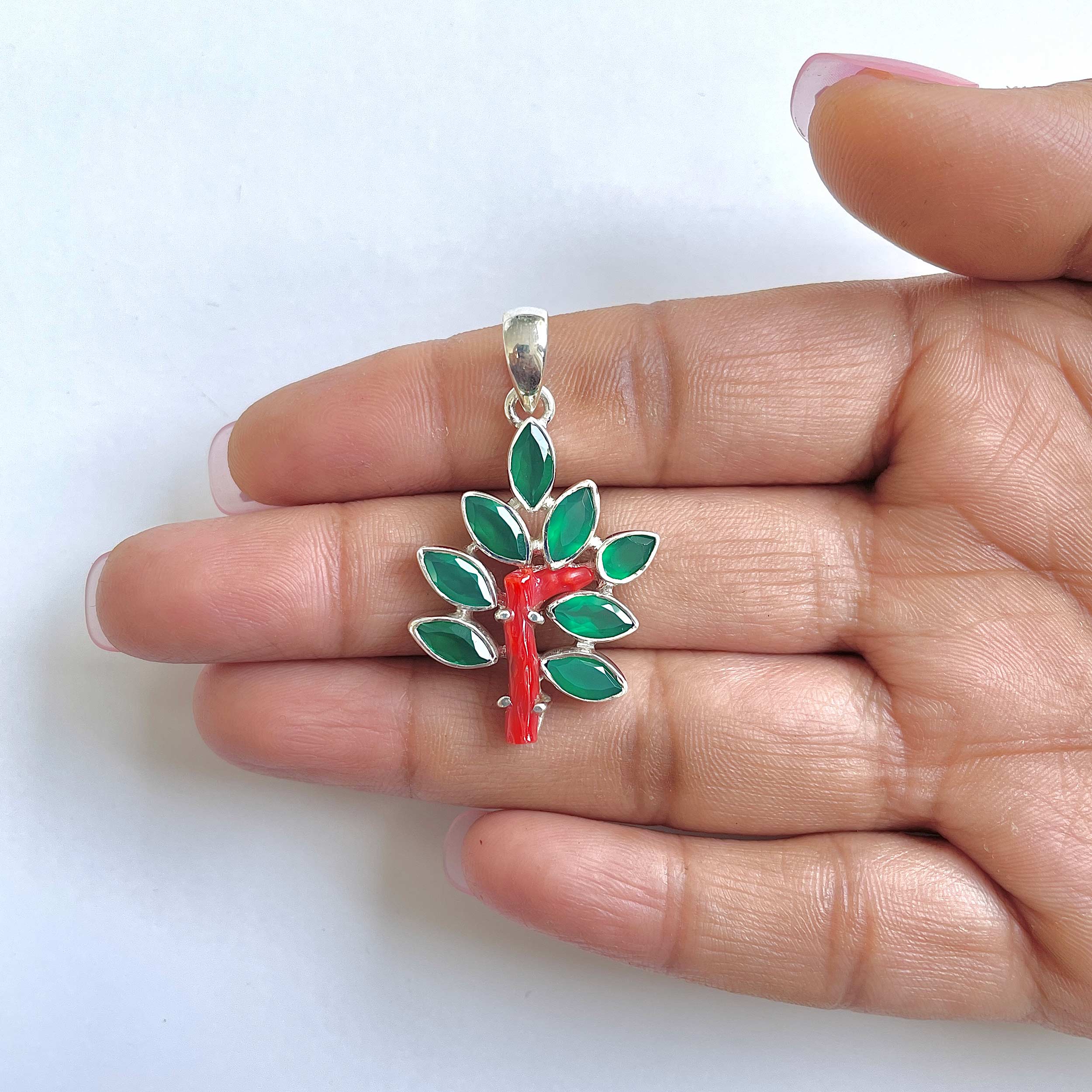 Red Coral Pendant-(COR-1-31)