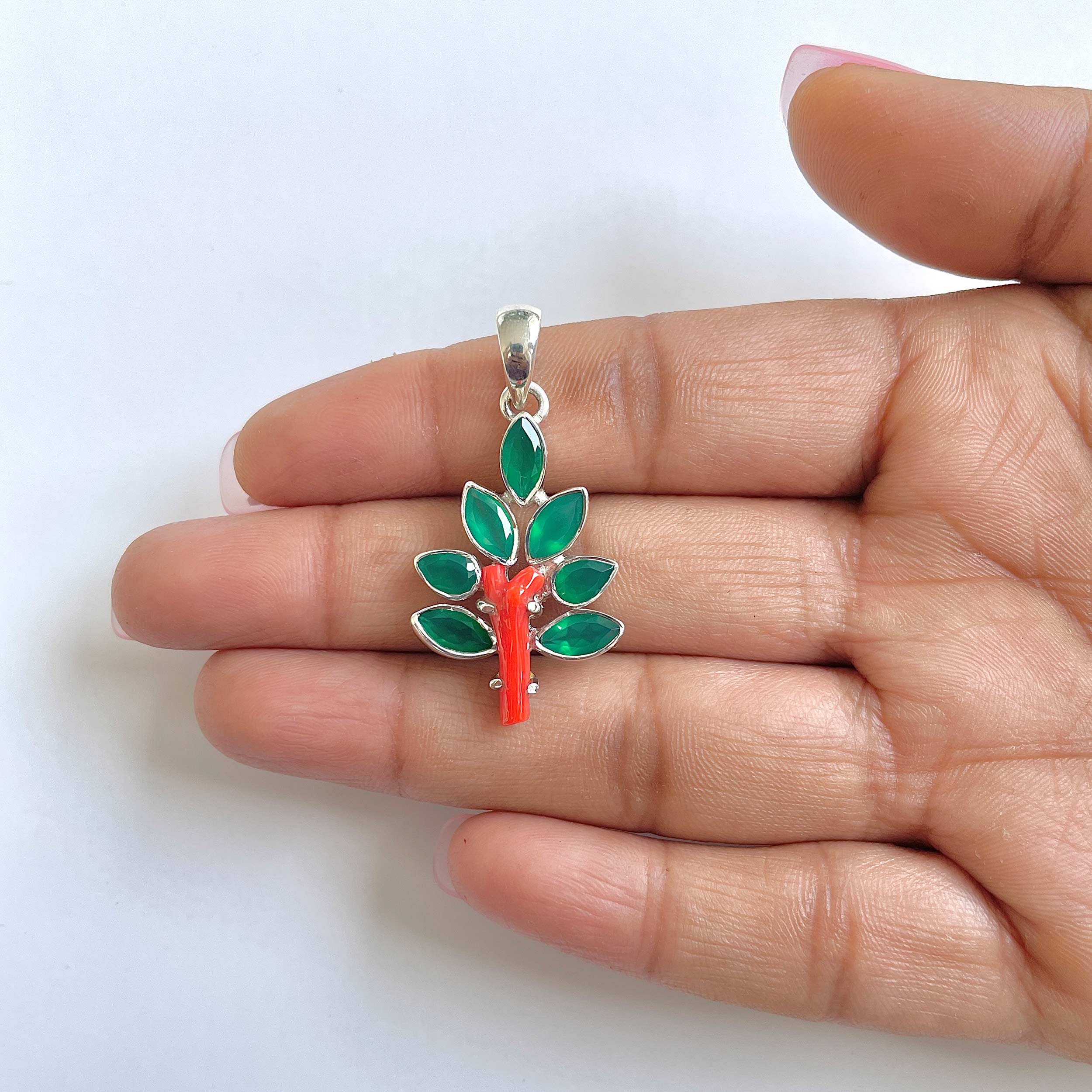 Red Coral Pendant-(COR-1-32)