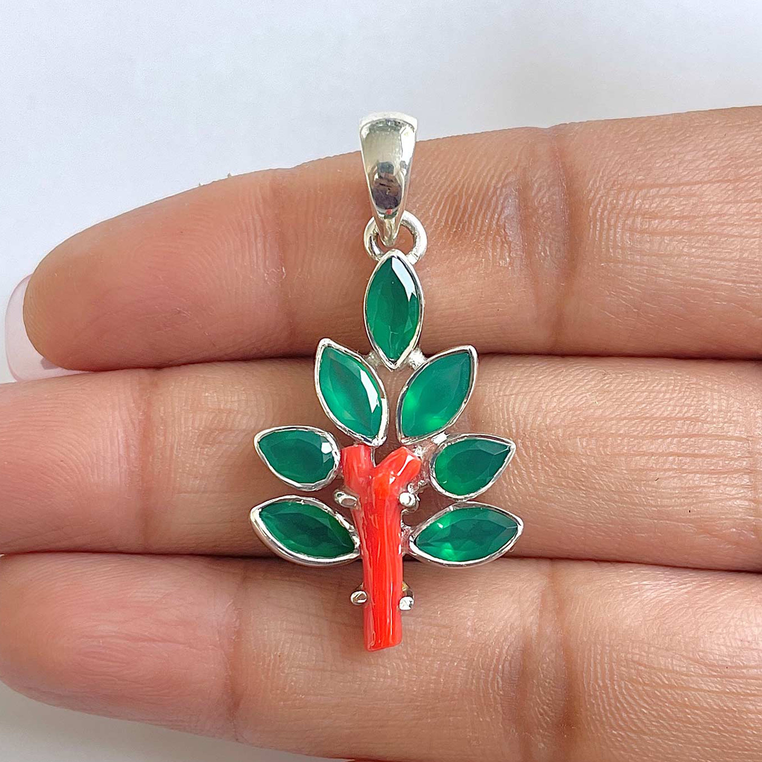 Red Coral Pendant-(COR-1-32)