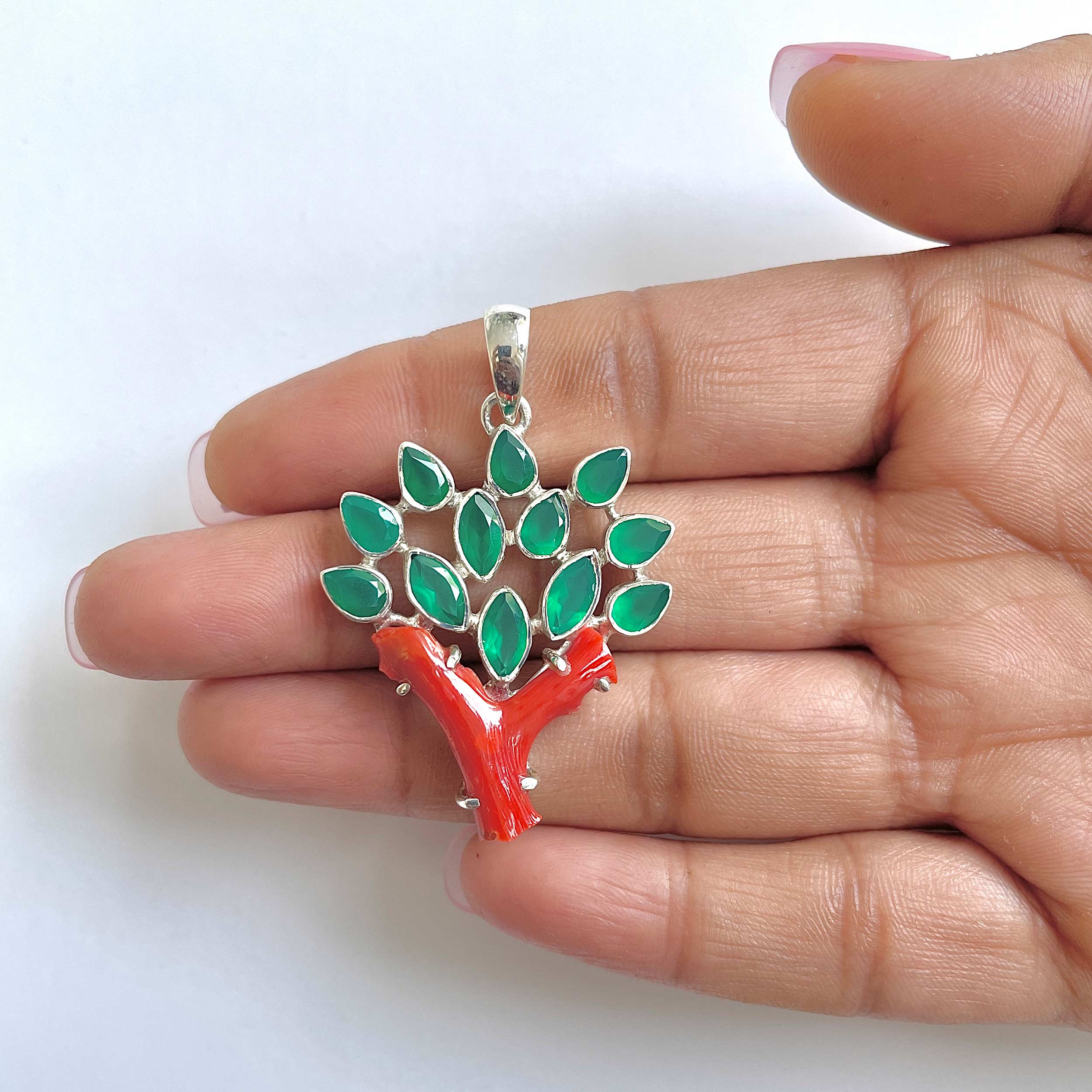Red Coral Pendant-(COR-1-33)