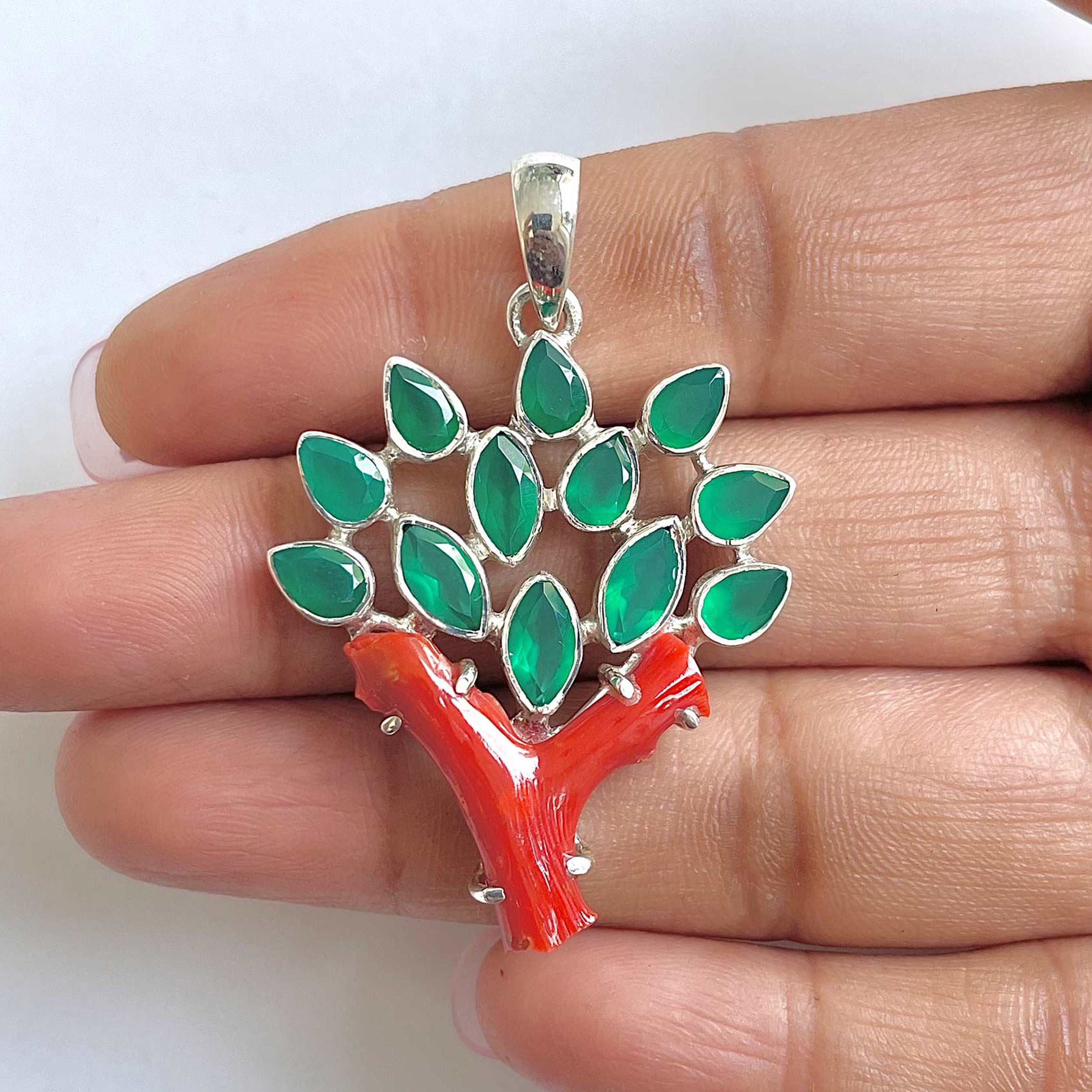 Red Coral Pendant-(COR-1-33)