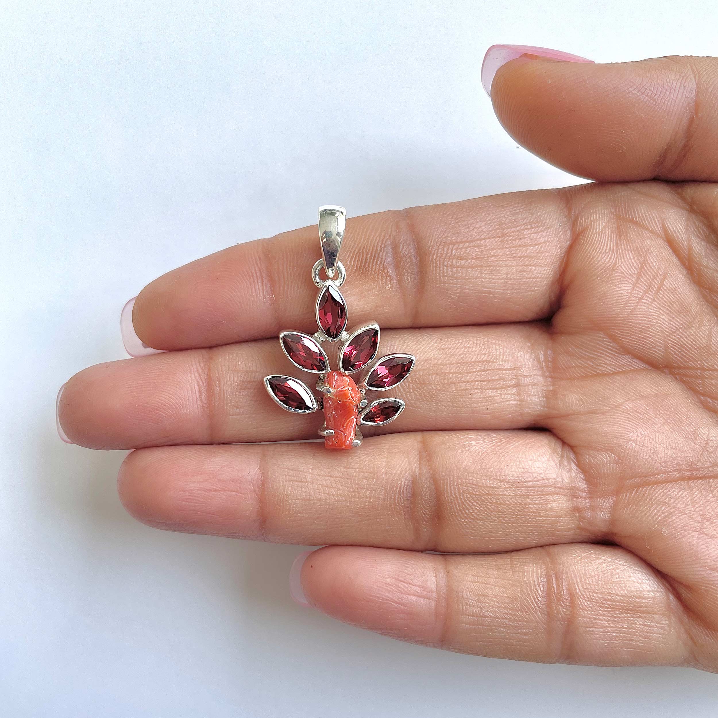 Red Coral Pendant-(COR-1-4)
