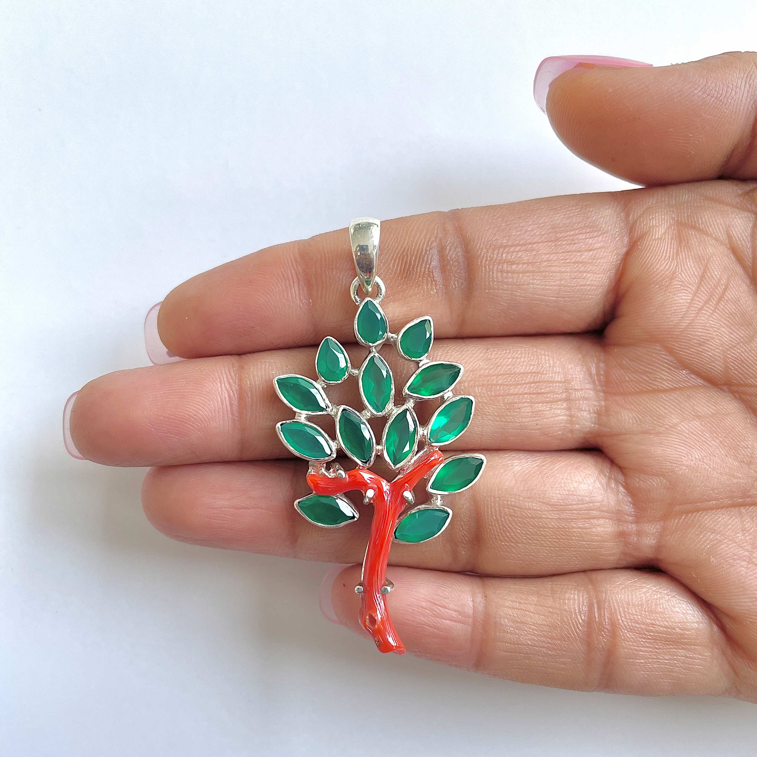 Red Coral Pendant-(COR-1-40)