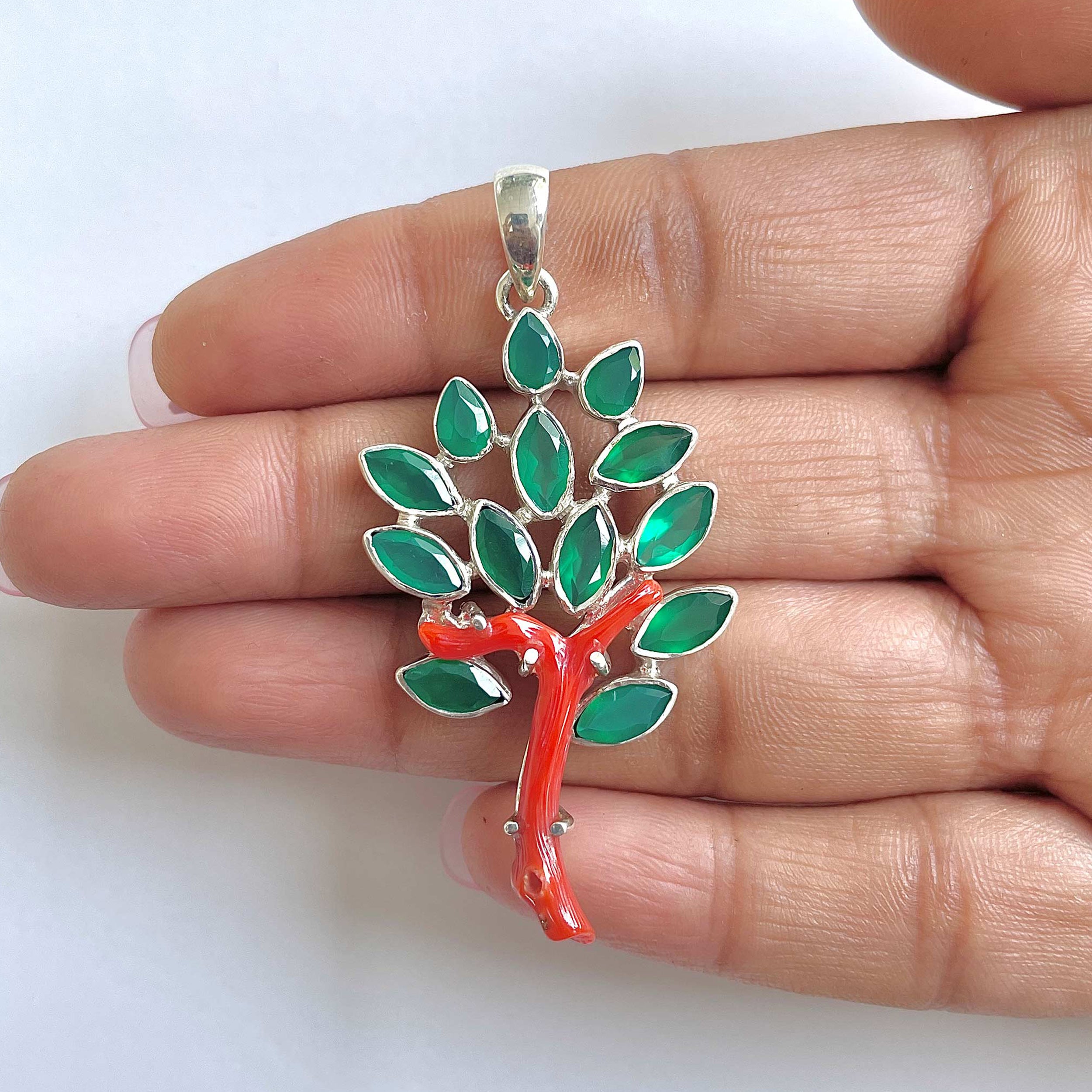 Red Coral Pendant-(COR-1-40)