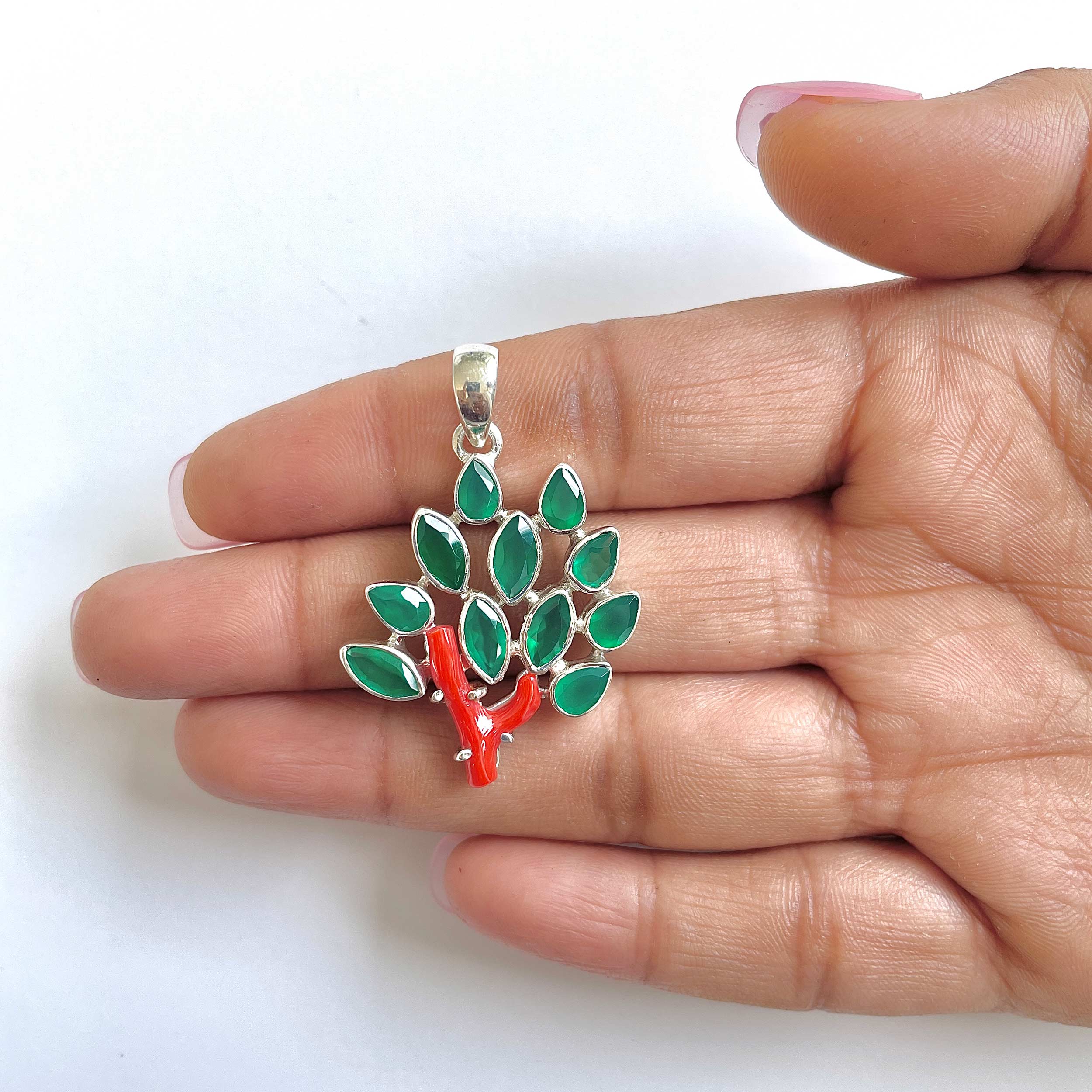 Red Coral Pendant-(COR-1-41)