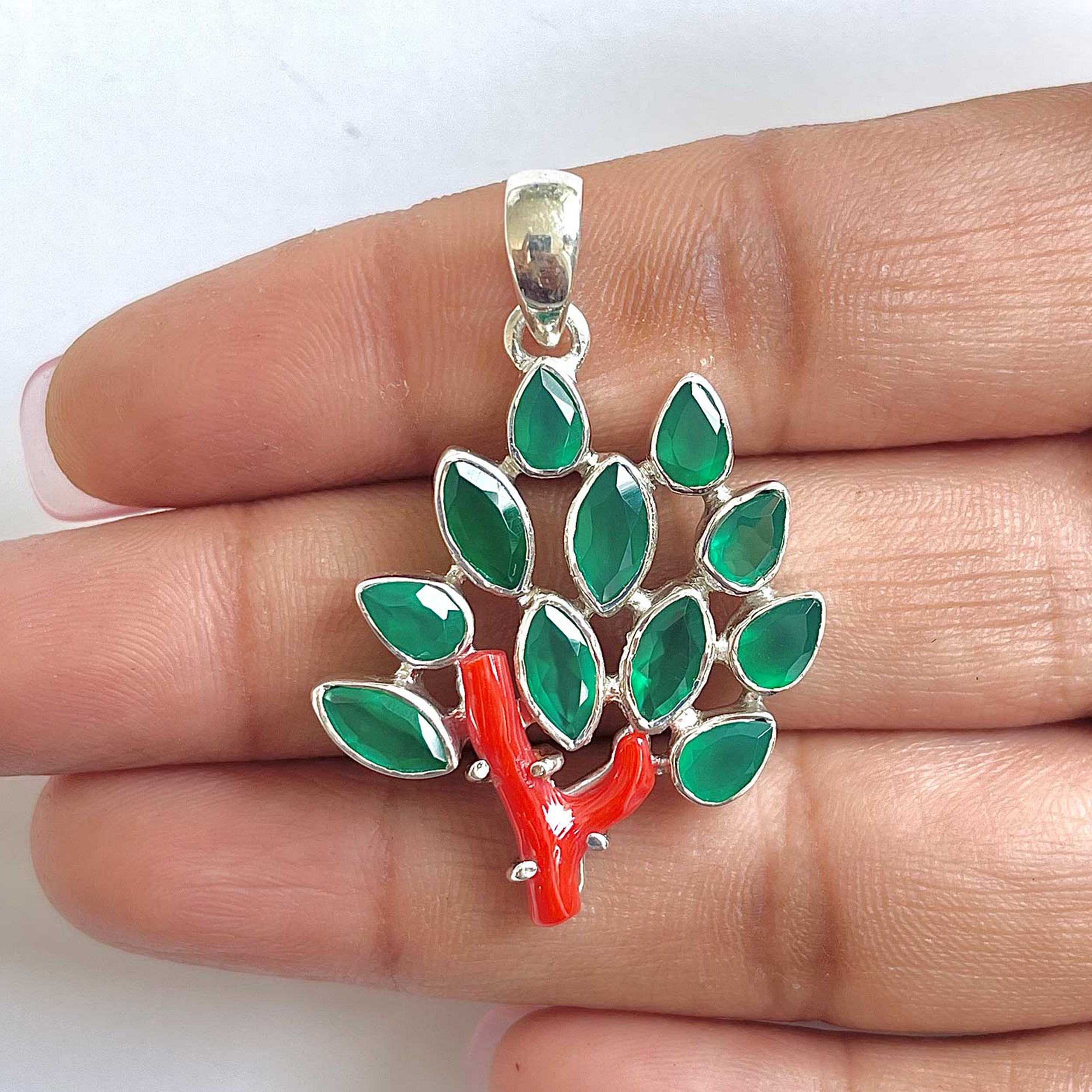 Red Coral Pendant-(COR-1-41)