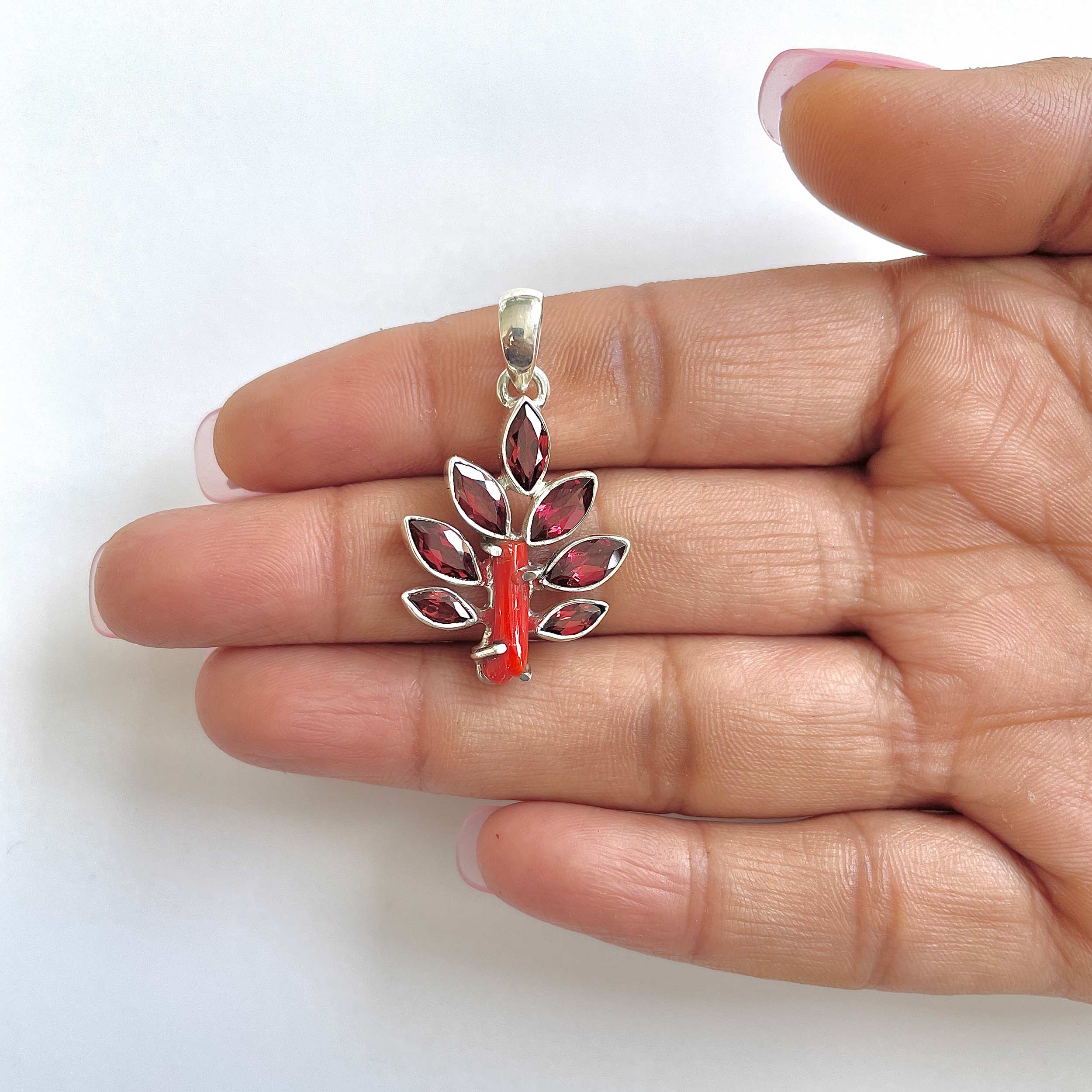 Red Coral Pendant-(COR-1-5)