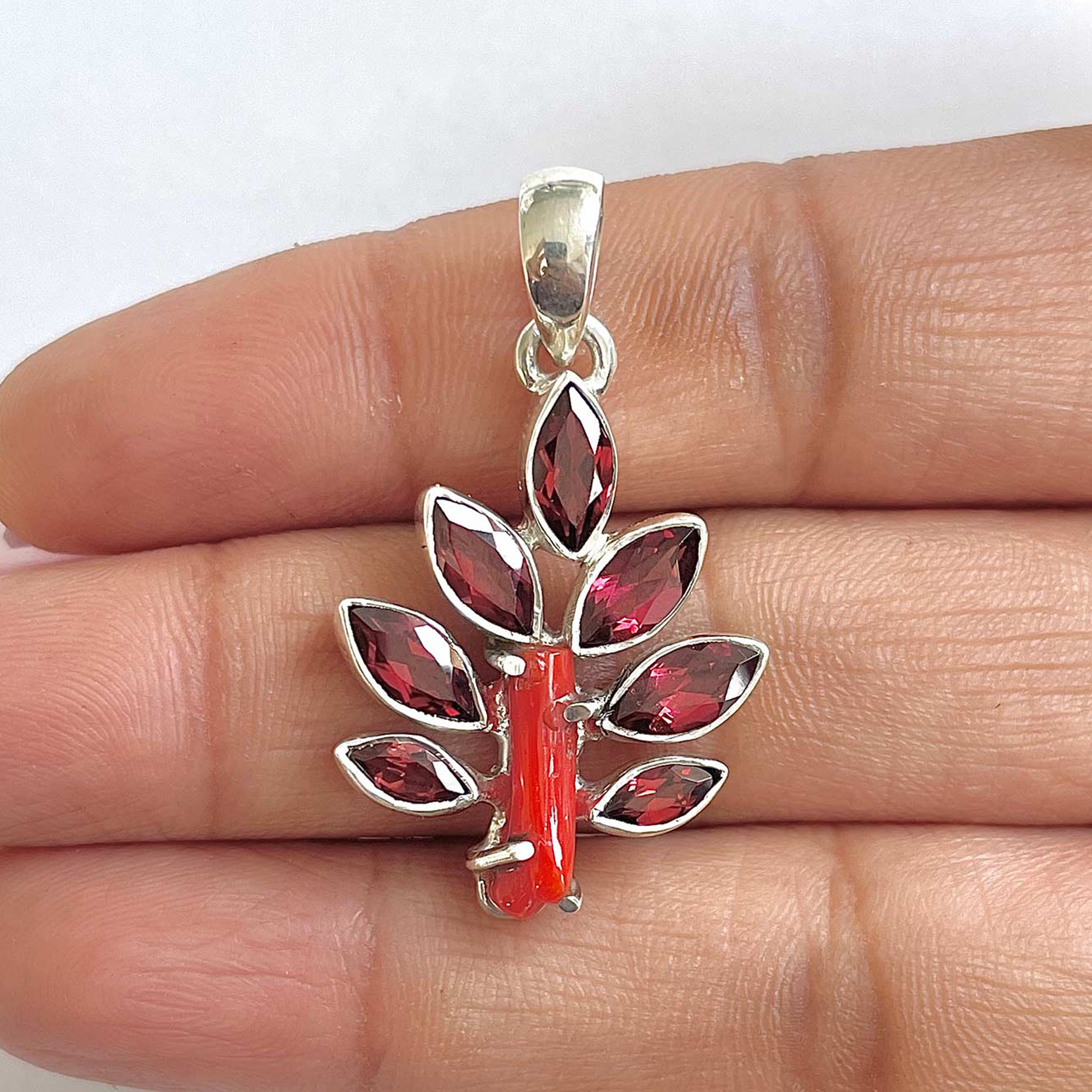 Red Coral Pendant-(COR-1-5)