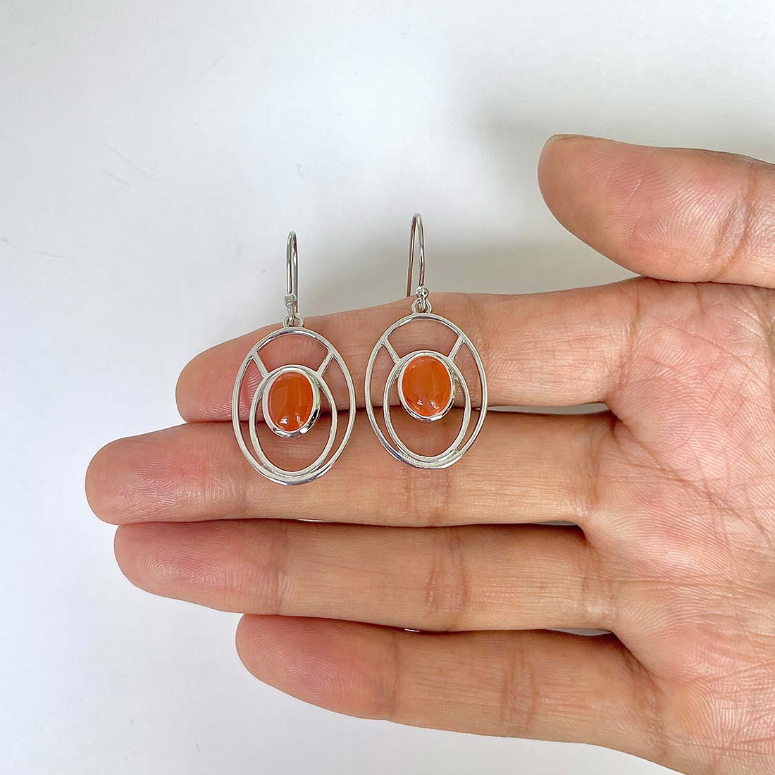 Carnelian Earring-(CRL-RDE-114)