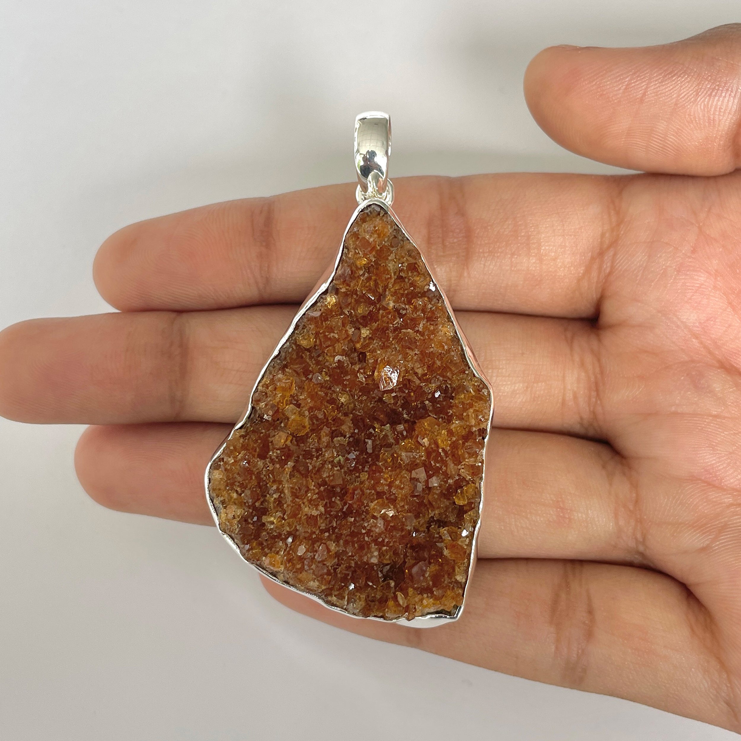 Citrine Druzy Pendant-(CTD-1-20)