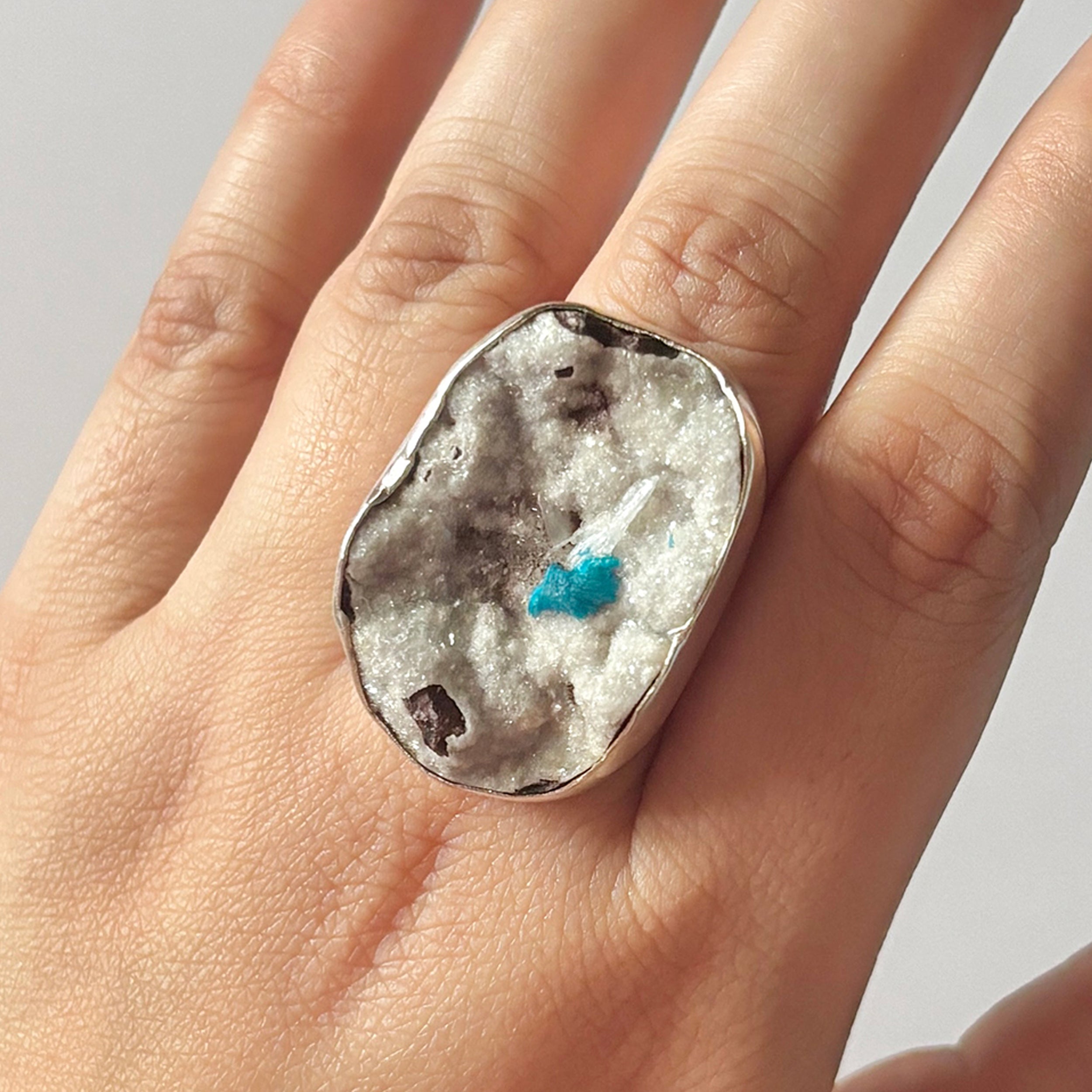 Cavansite Ring-(CVS-2-10)