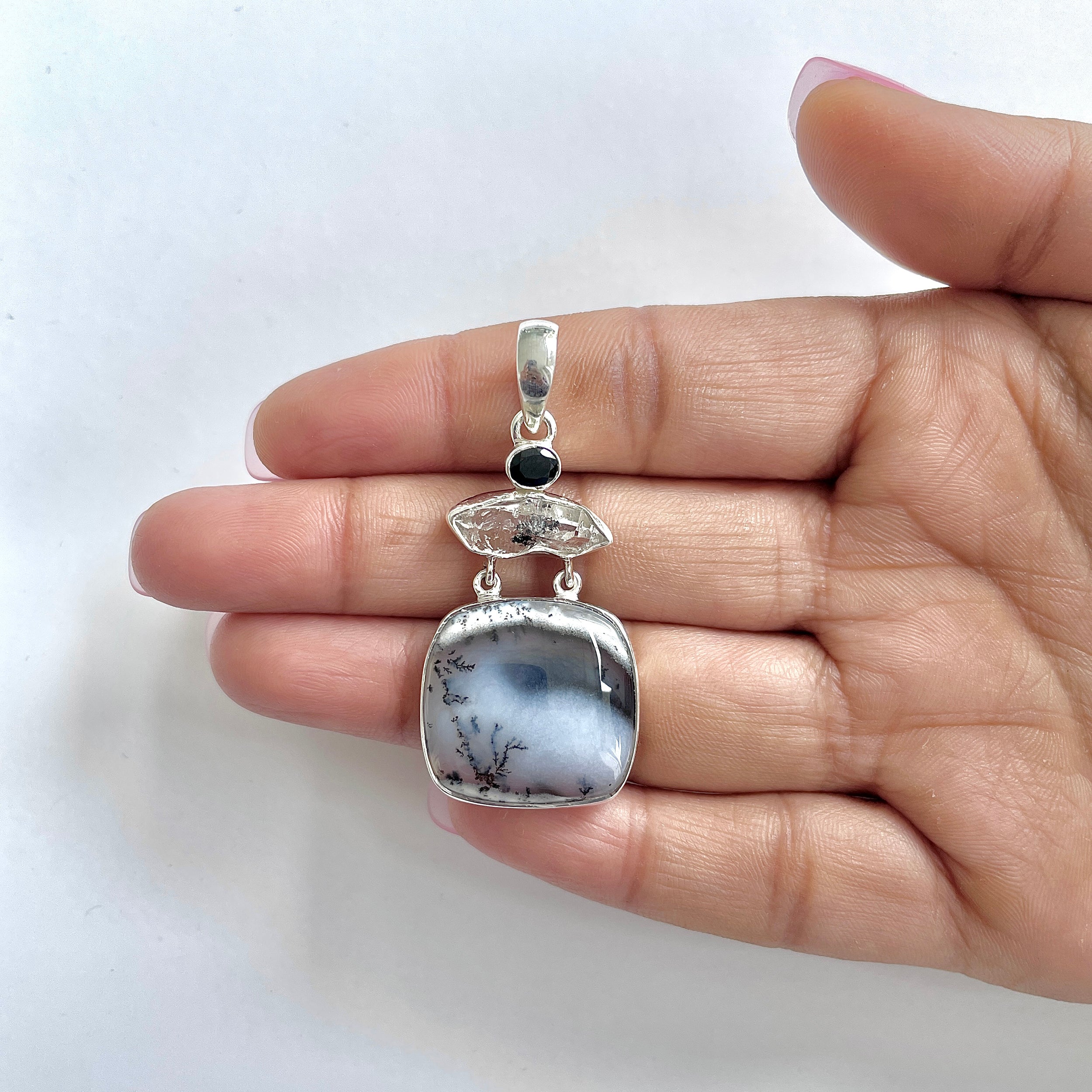 Dendritic Agate Pendant-(DDA-1-13)