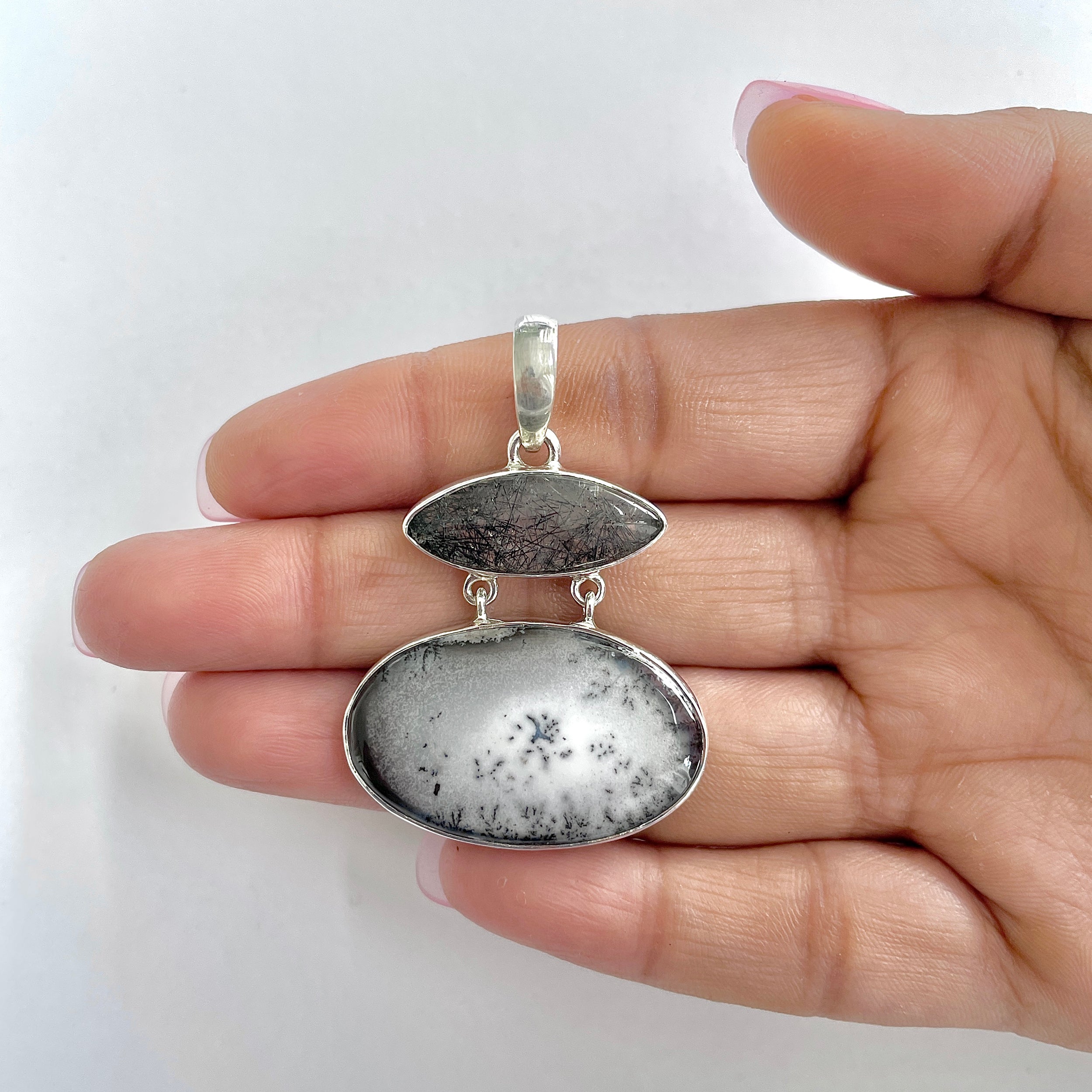 Dendritic Agate Pendant-(DDA-1-15)