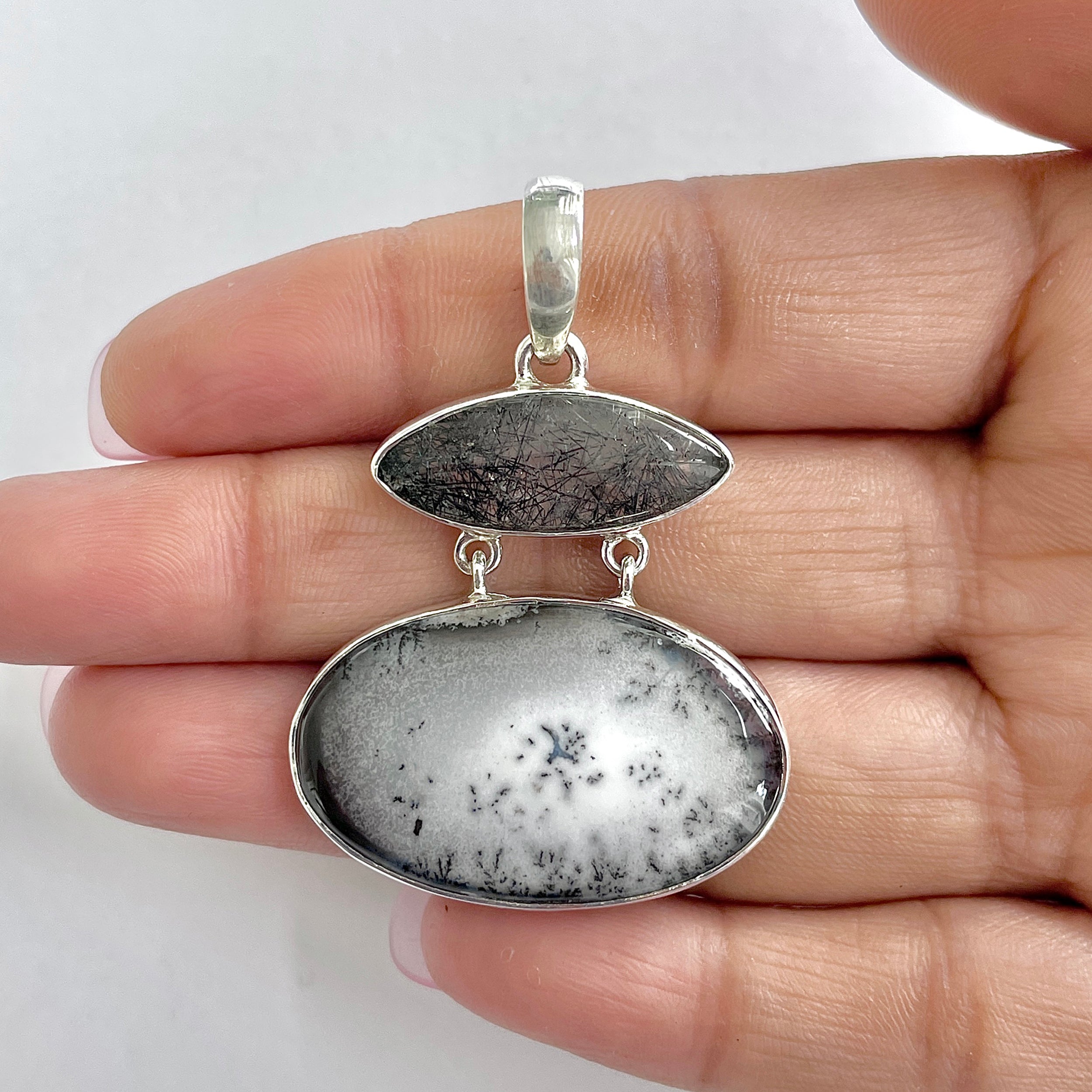 Dendritic Agate Pendant-(DDA-1-15)