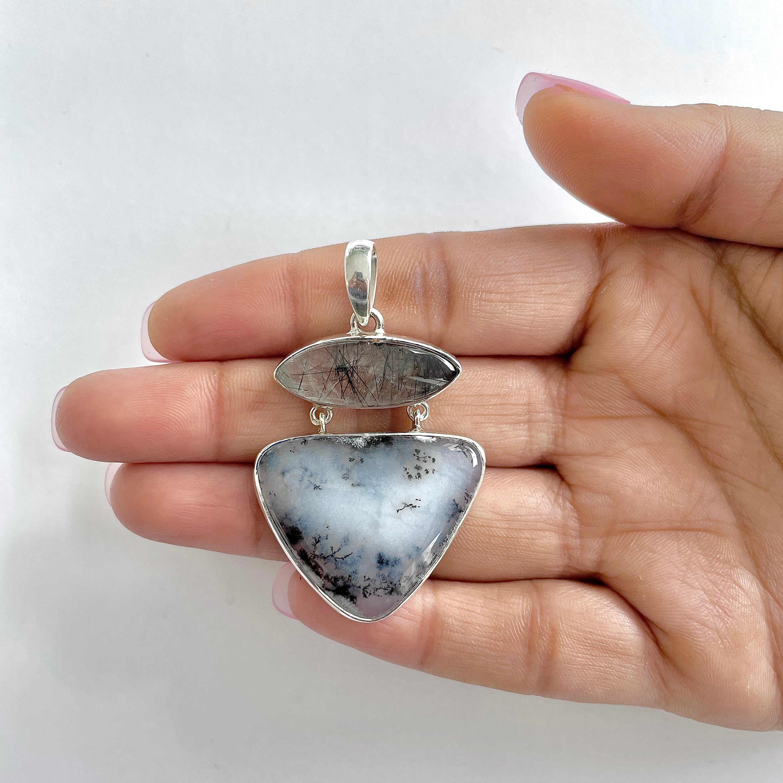 Dendritic Agate Pendant-(DDA-1-36)