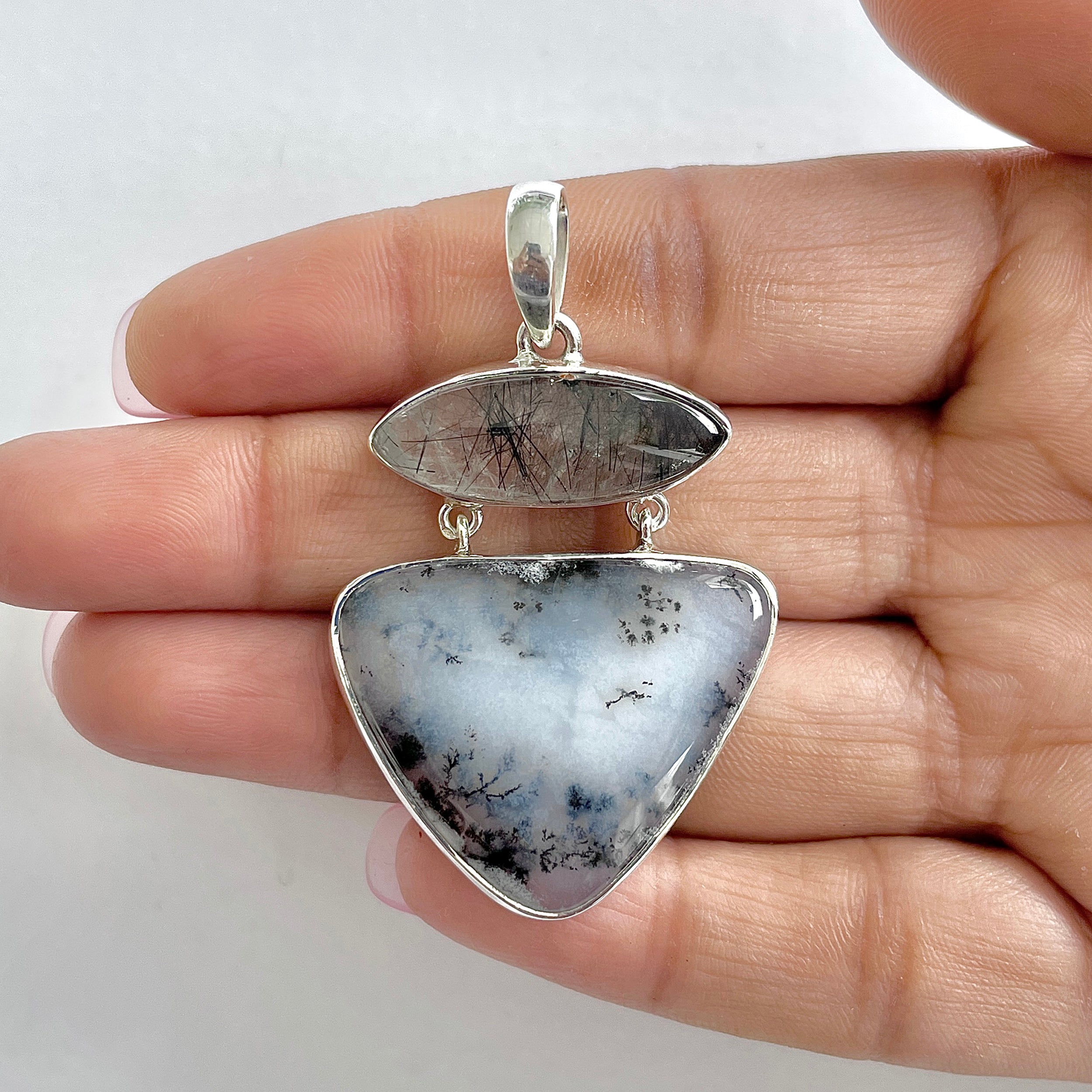 Dendritic Agate Pendant-(DDA-1-36)