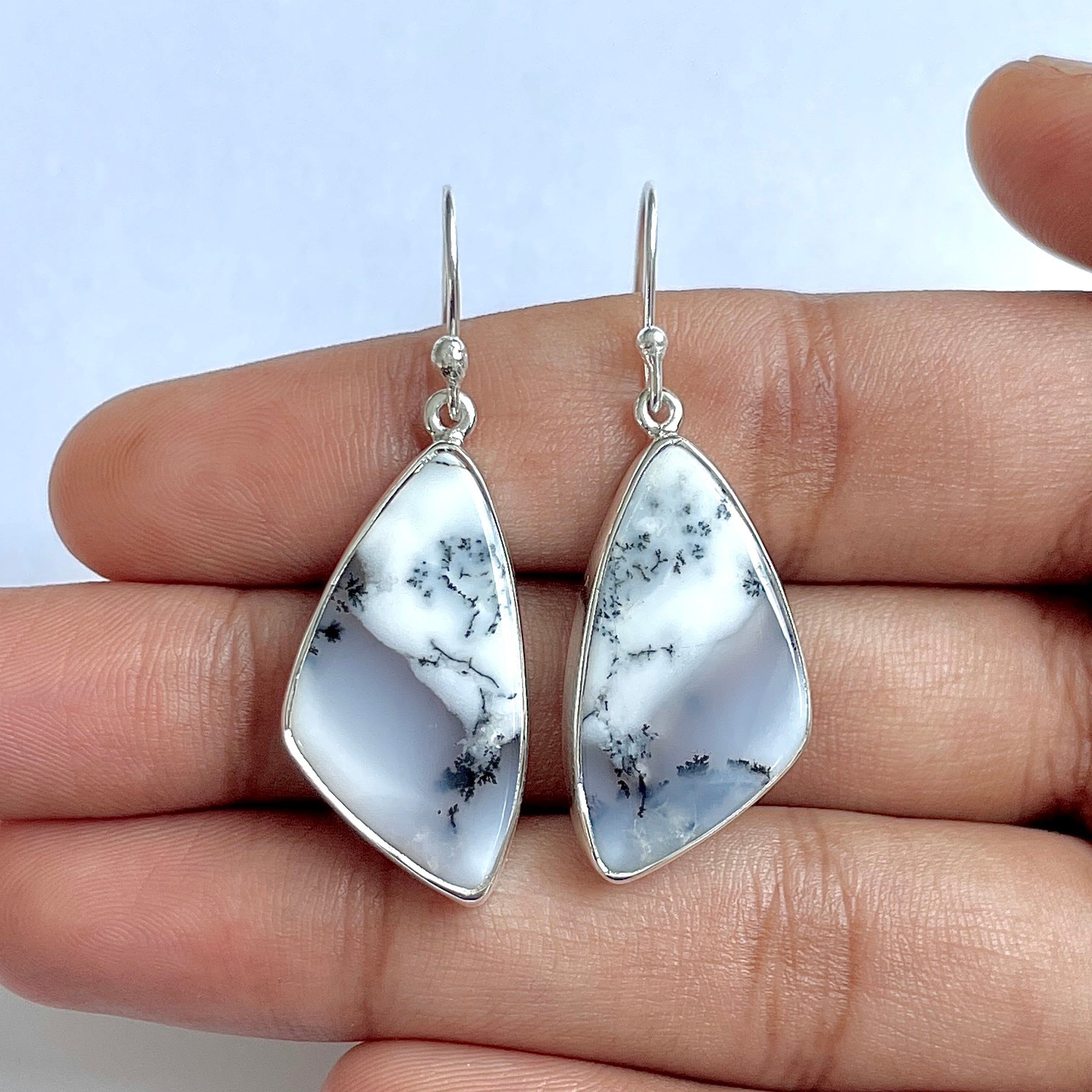 Dendritic Agate Earring-(DDA-3-25)