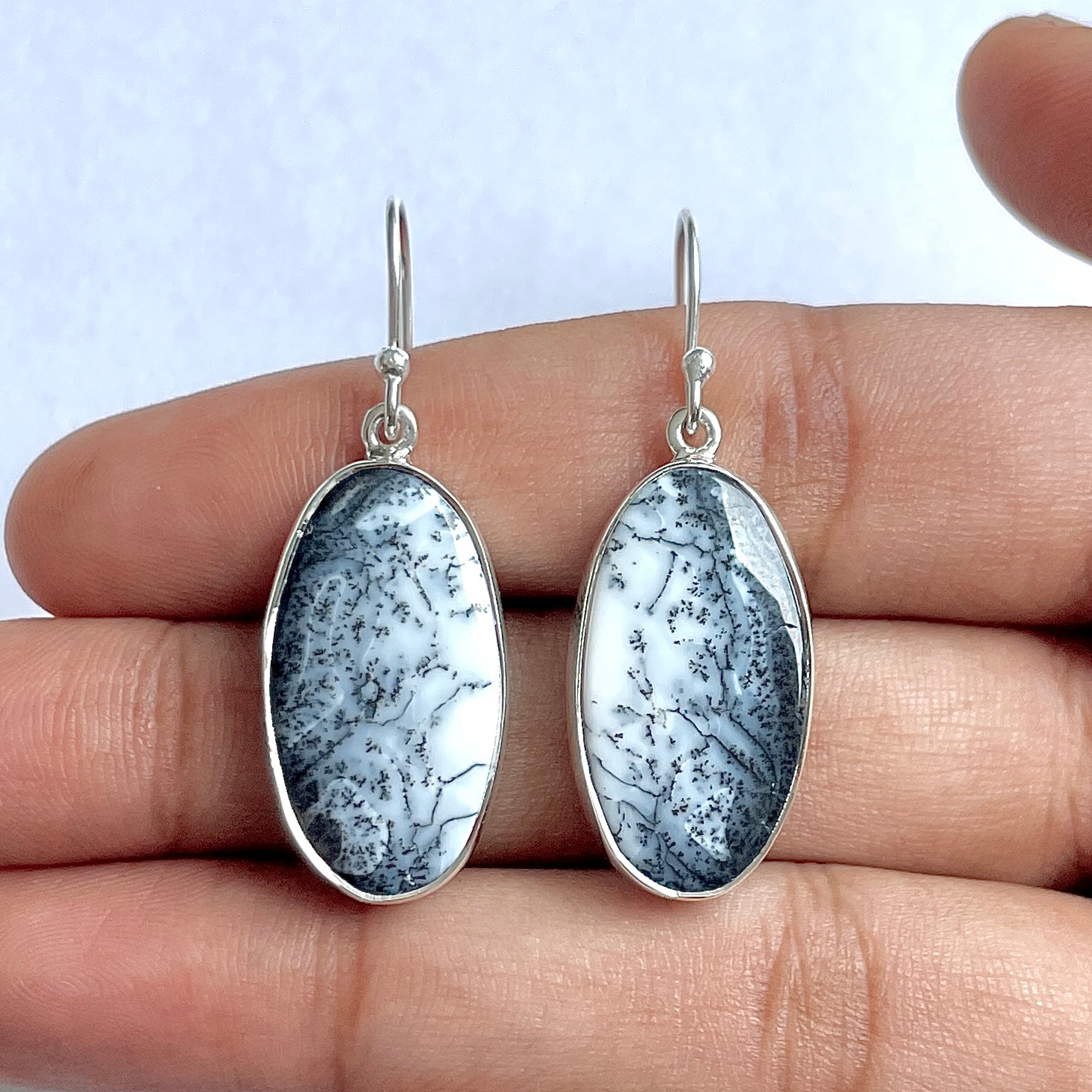 Dendritic Agate Earring-(DDA-3-26)