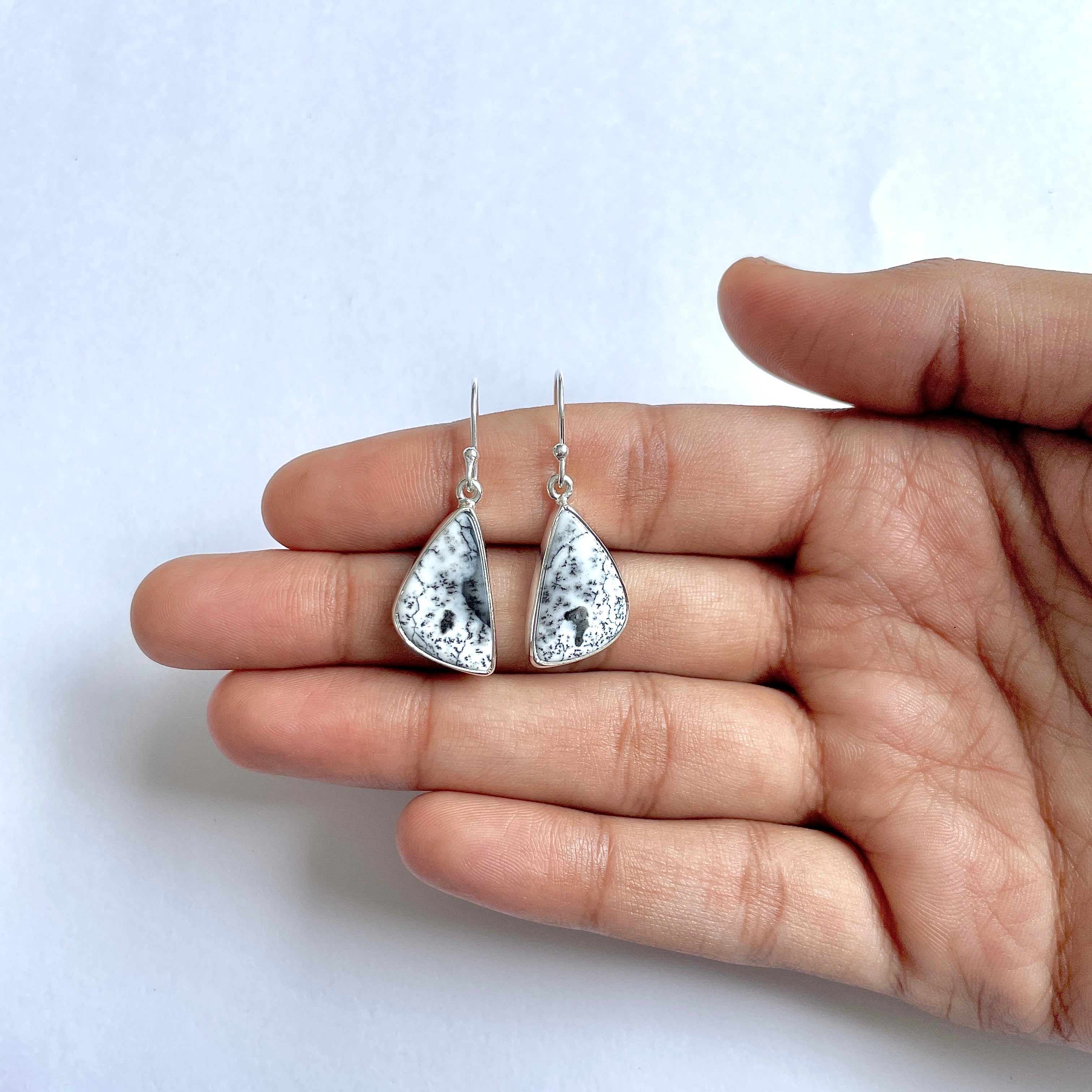 Dendritic Agate Earring-(DDA-3-27)