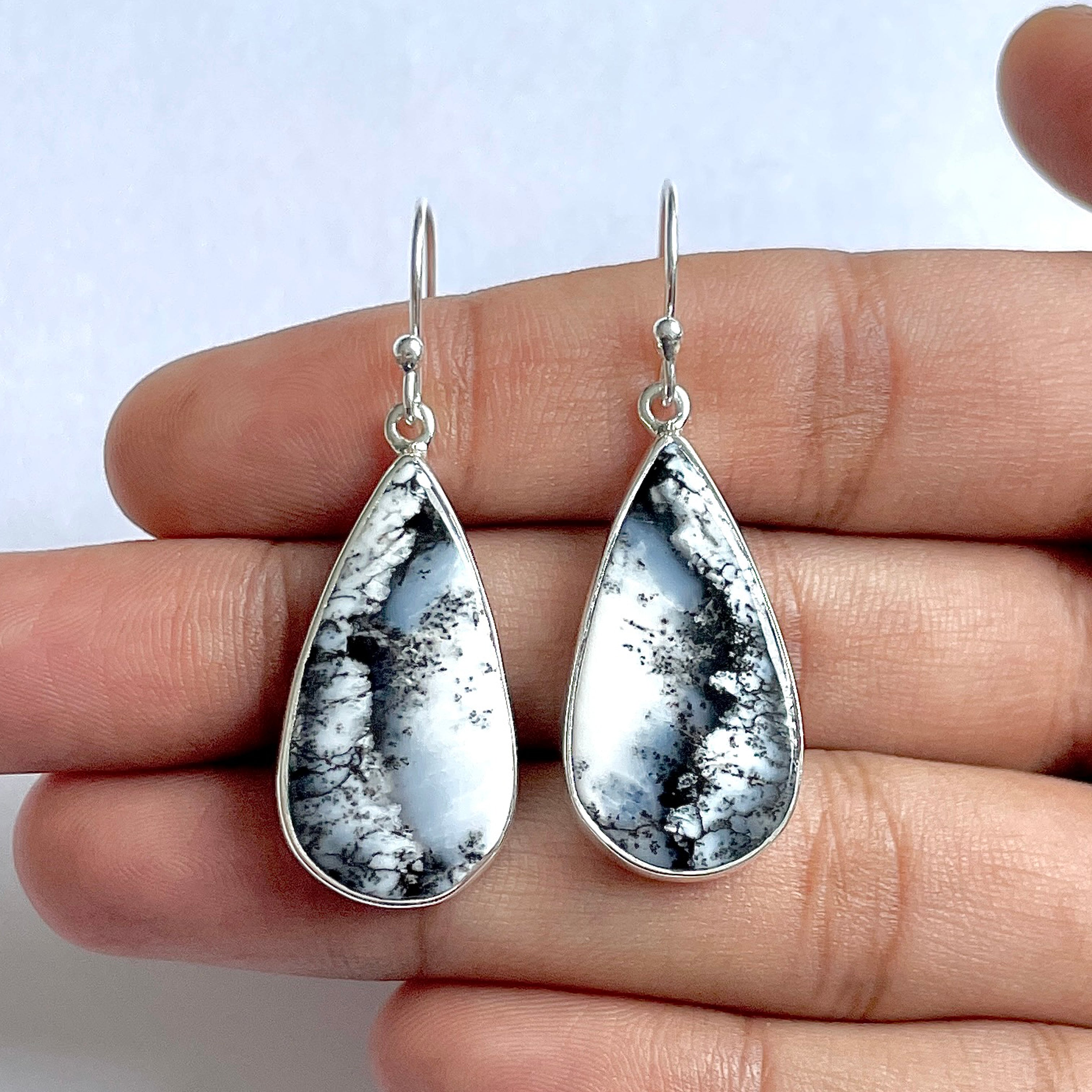 Dendritic Agate Earring-(DDA-3-28)