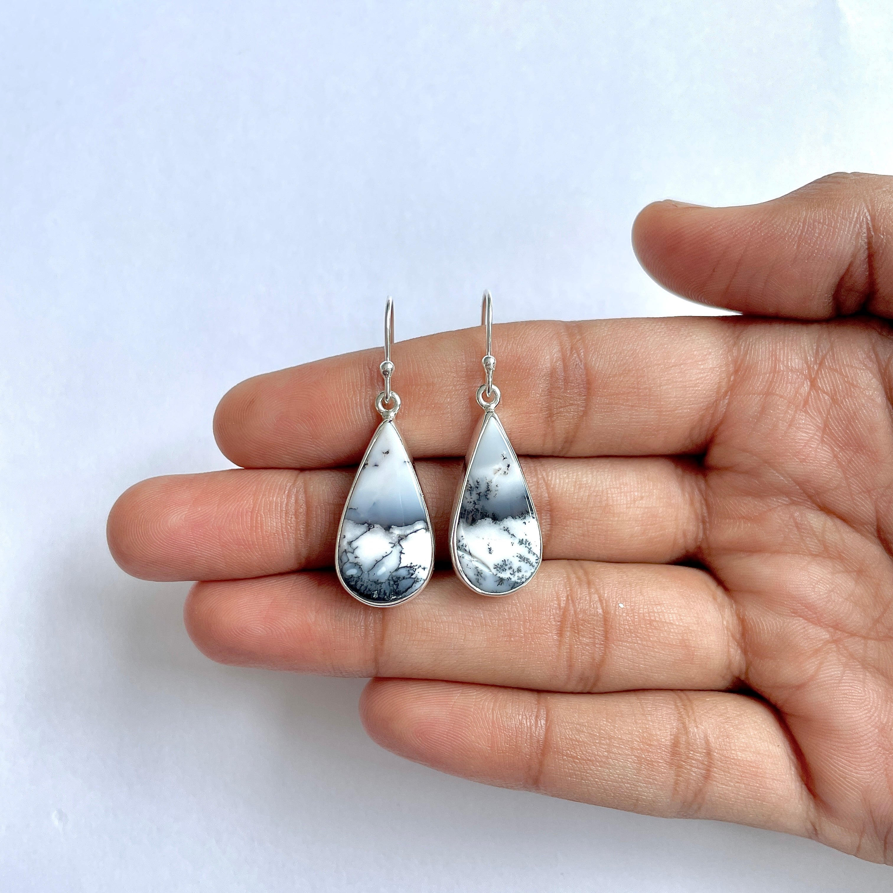 Dendritic Agate Earring-(DDA-3-29)