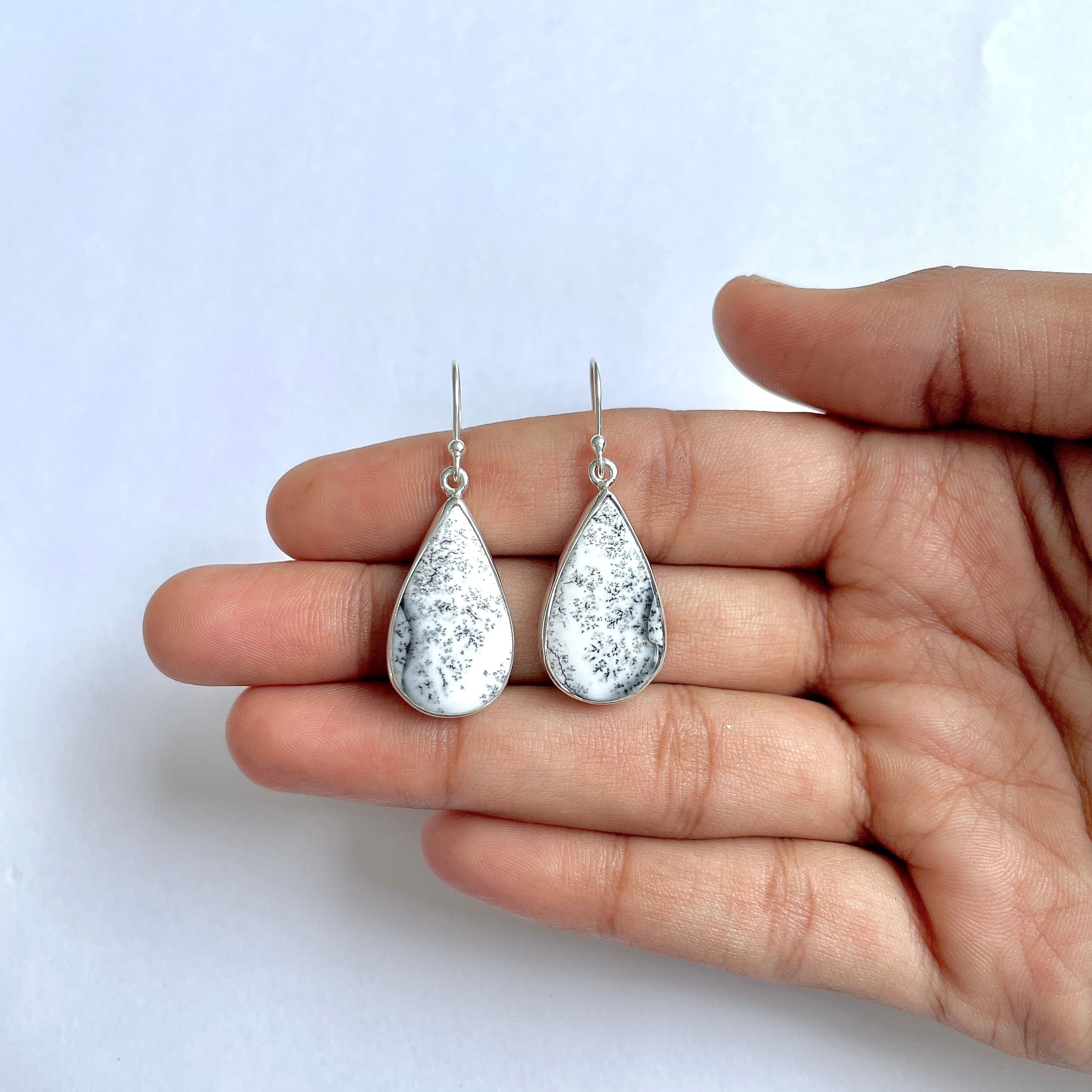 Dendritic Agate Earring-(DDA-3-31)