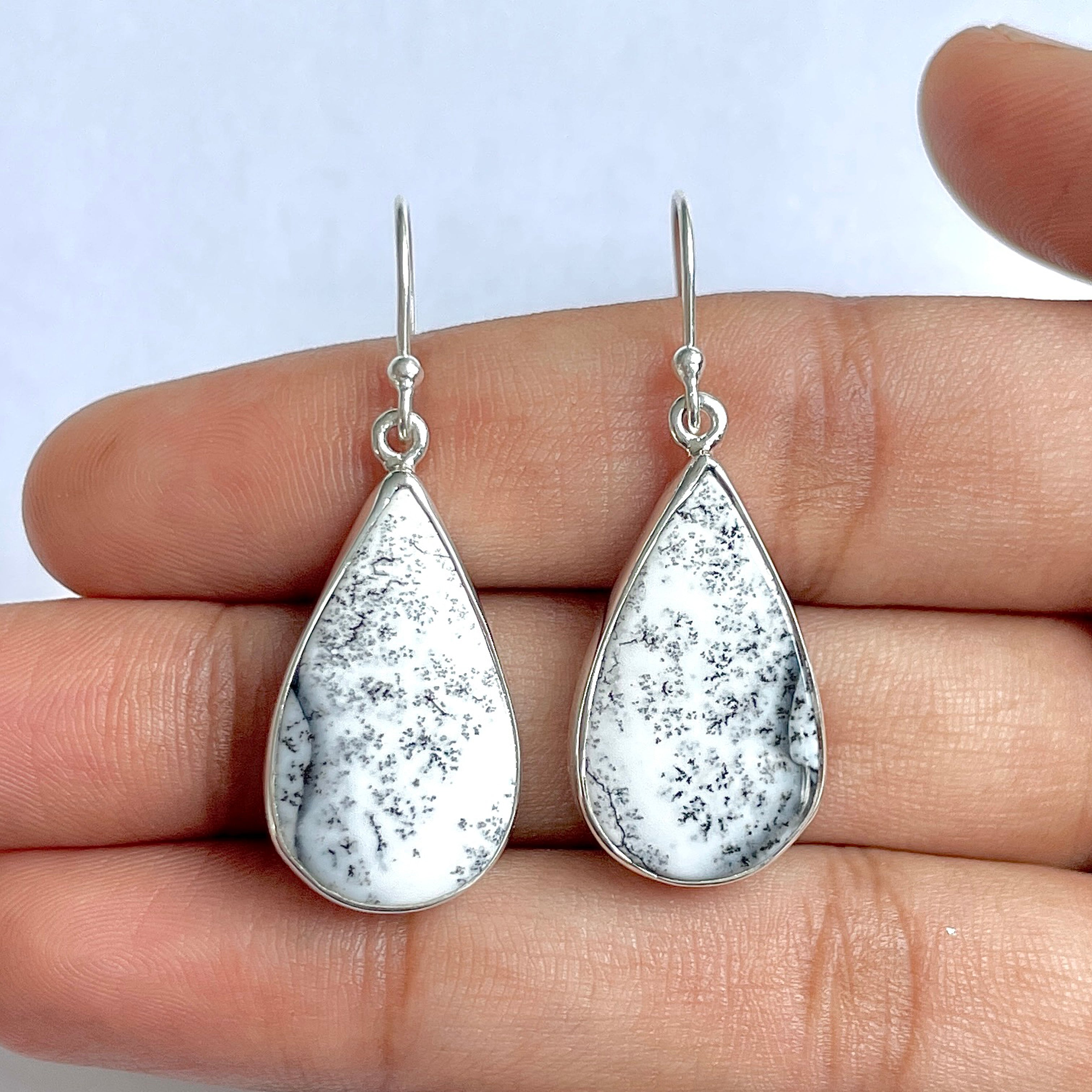 Dendritic Agate Earring-(DDA-3-31)