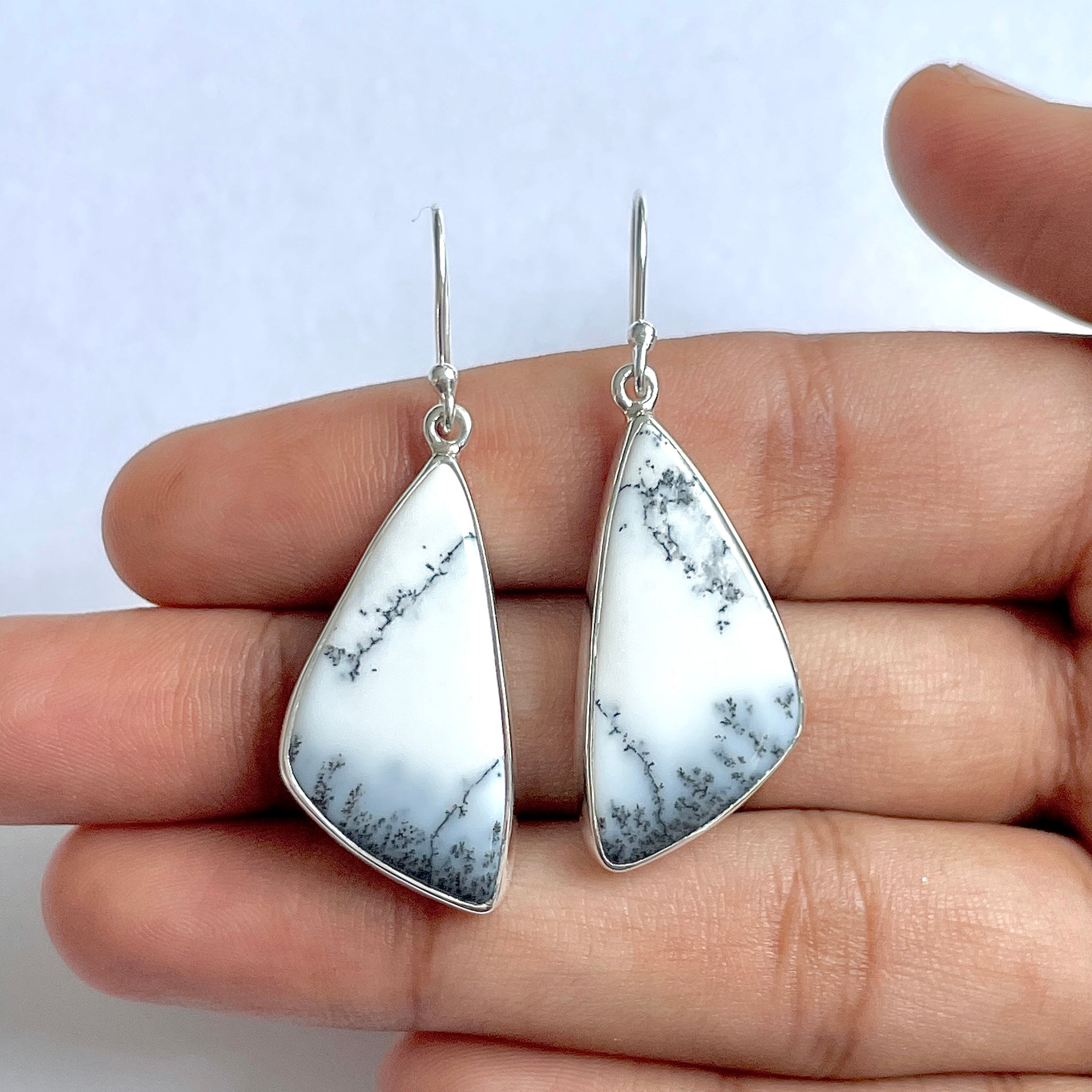 Dendritic Agate Earring-(DDA-3-33)