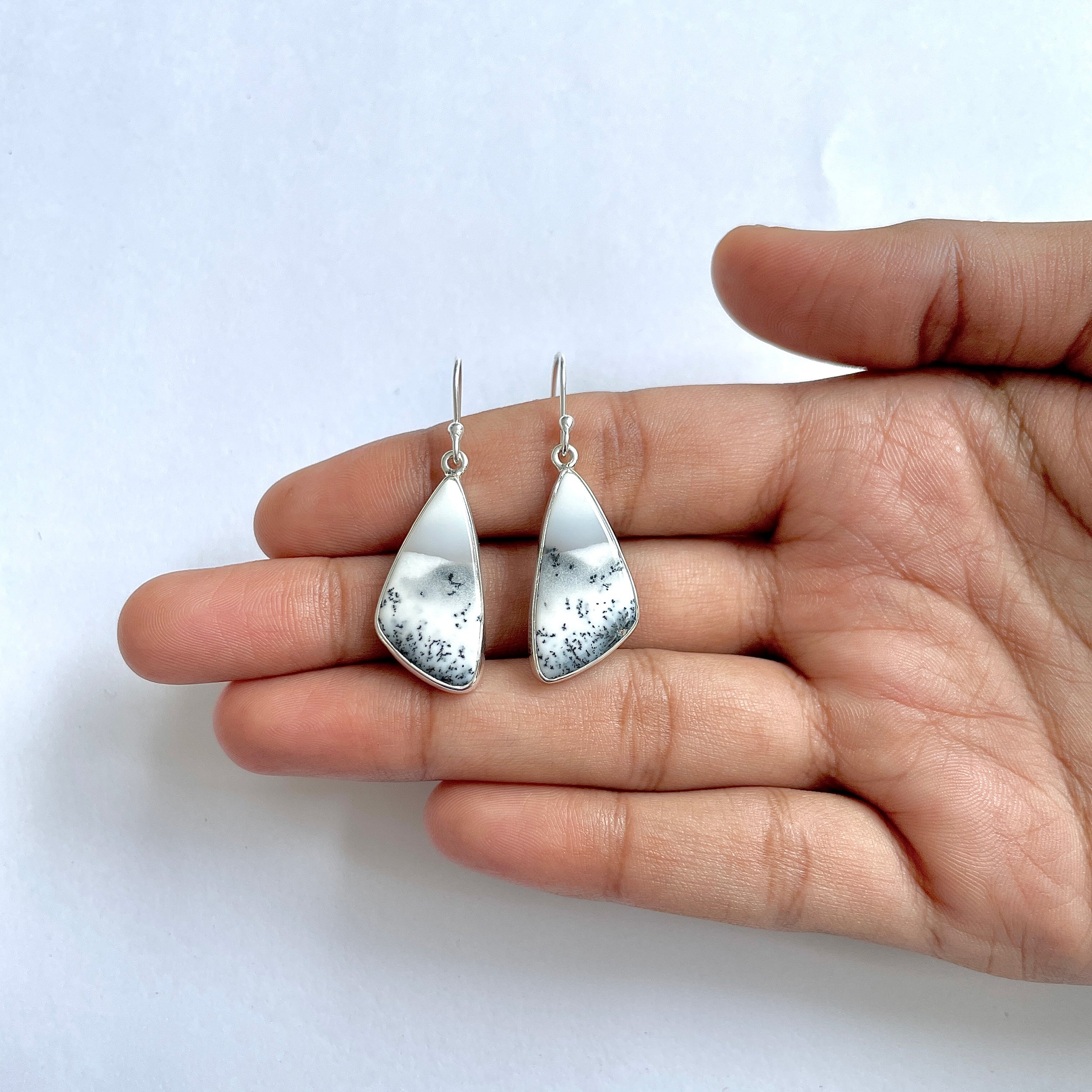 Dendritic Agate Earring-(DDA-3-55)