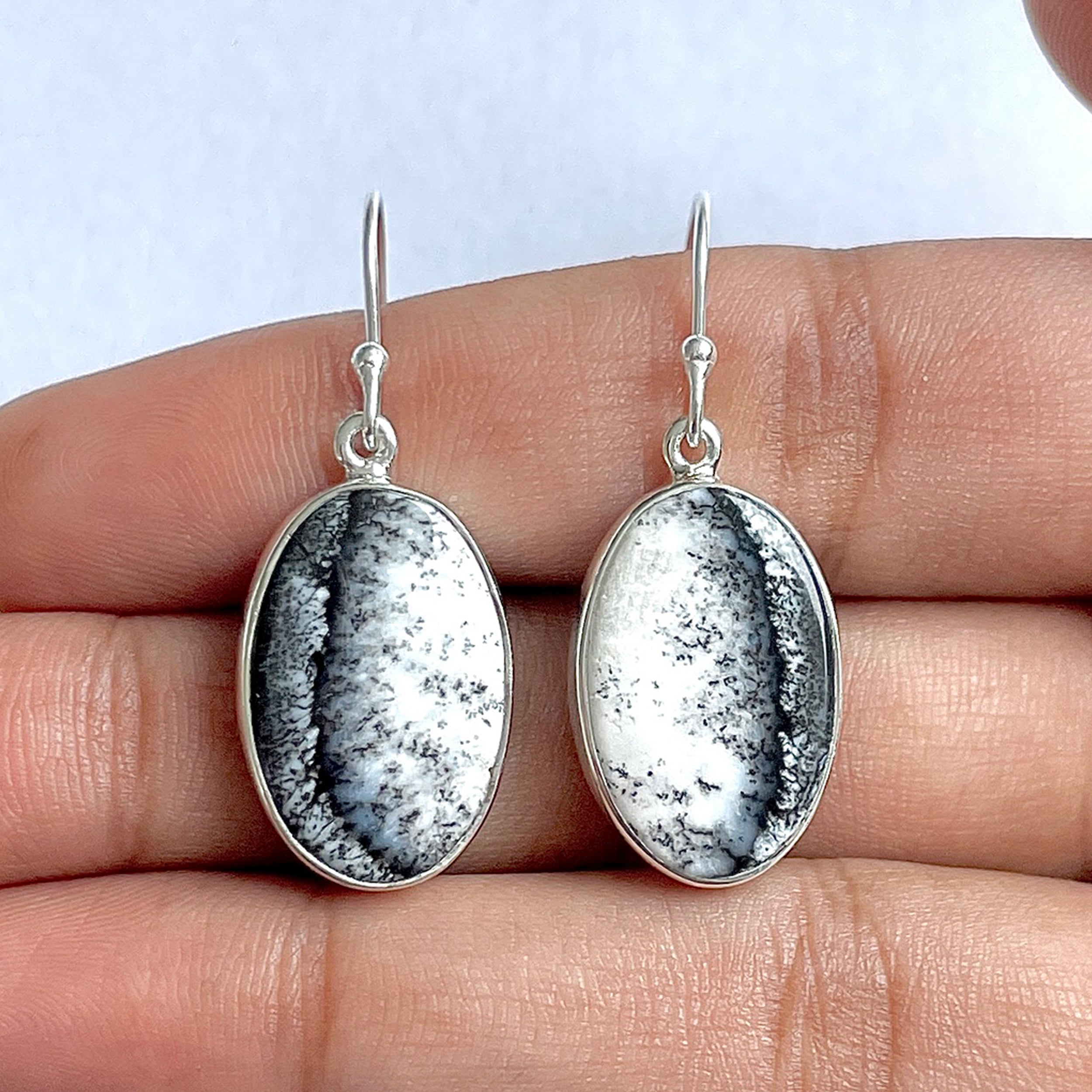 Dendritic Agate Earring-(DDA-3-58)