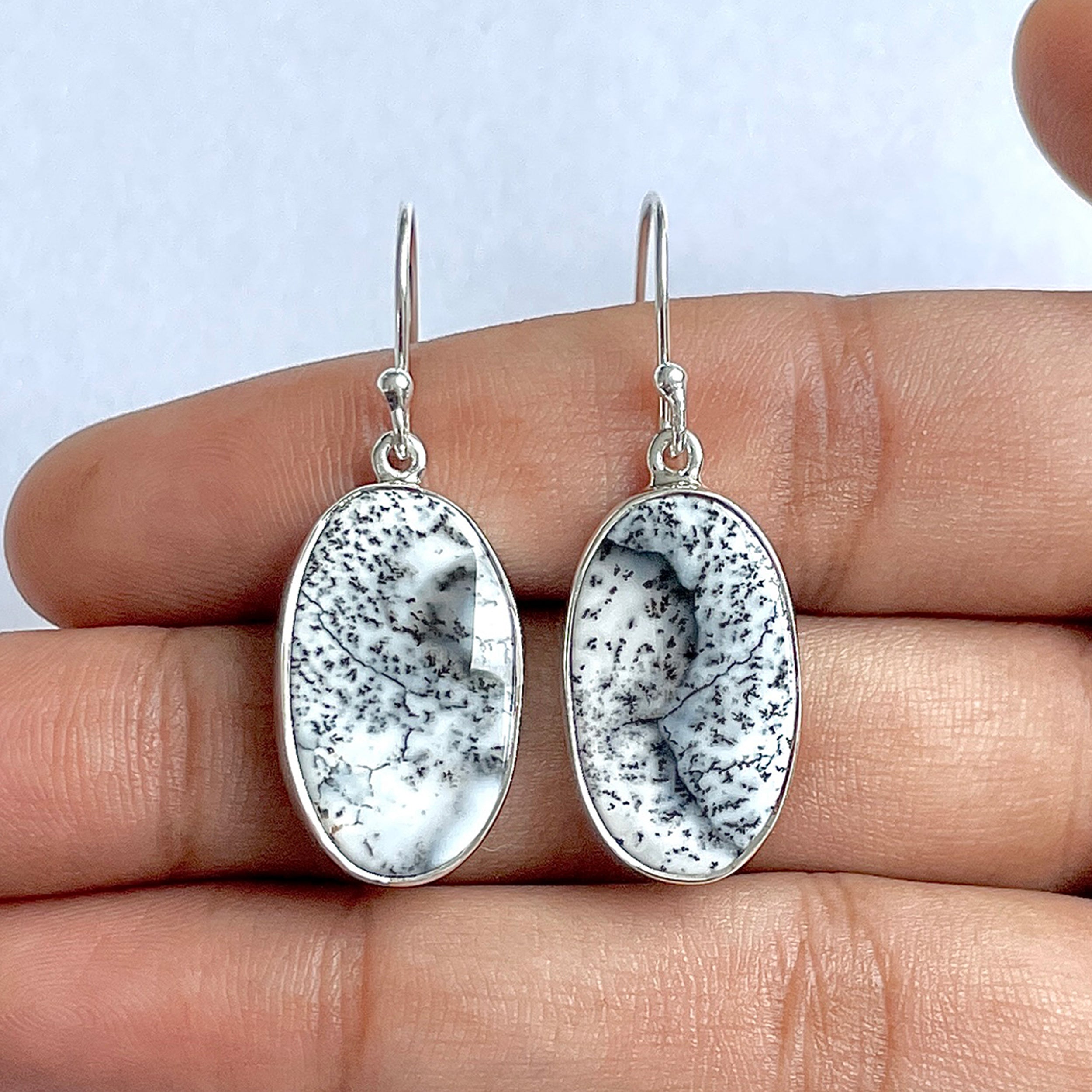 Dendritic Agate Earring-(DDA-3-59)