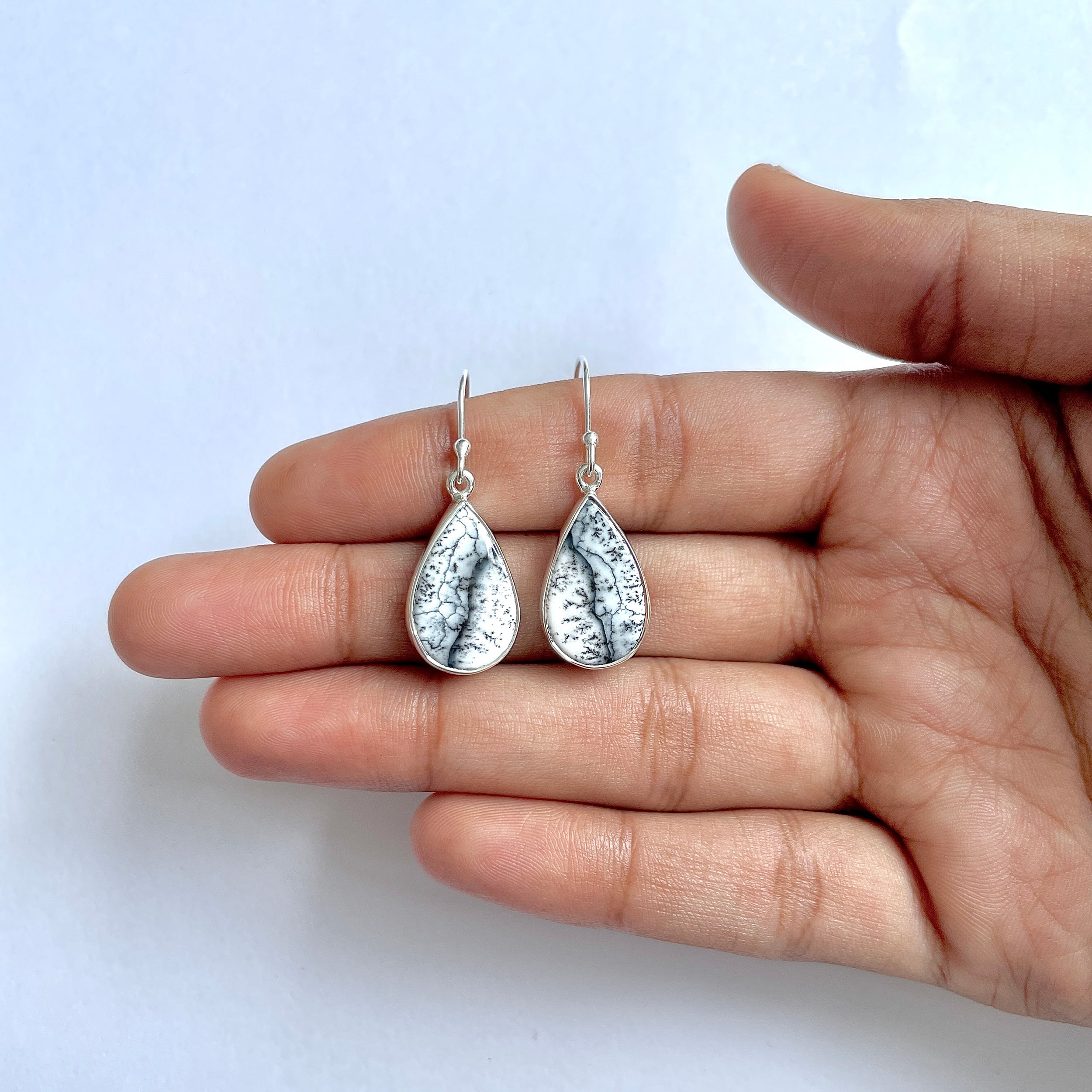 Dendritic Agate Earring-(DDA-3-65)