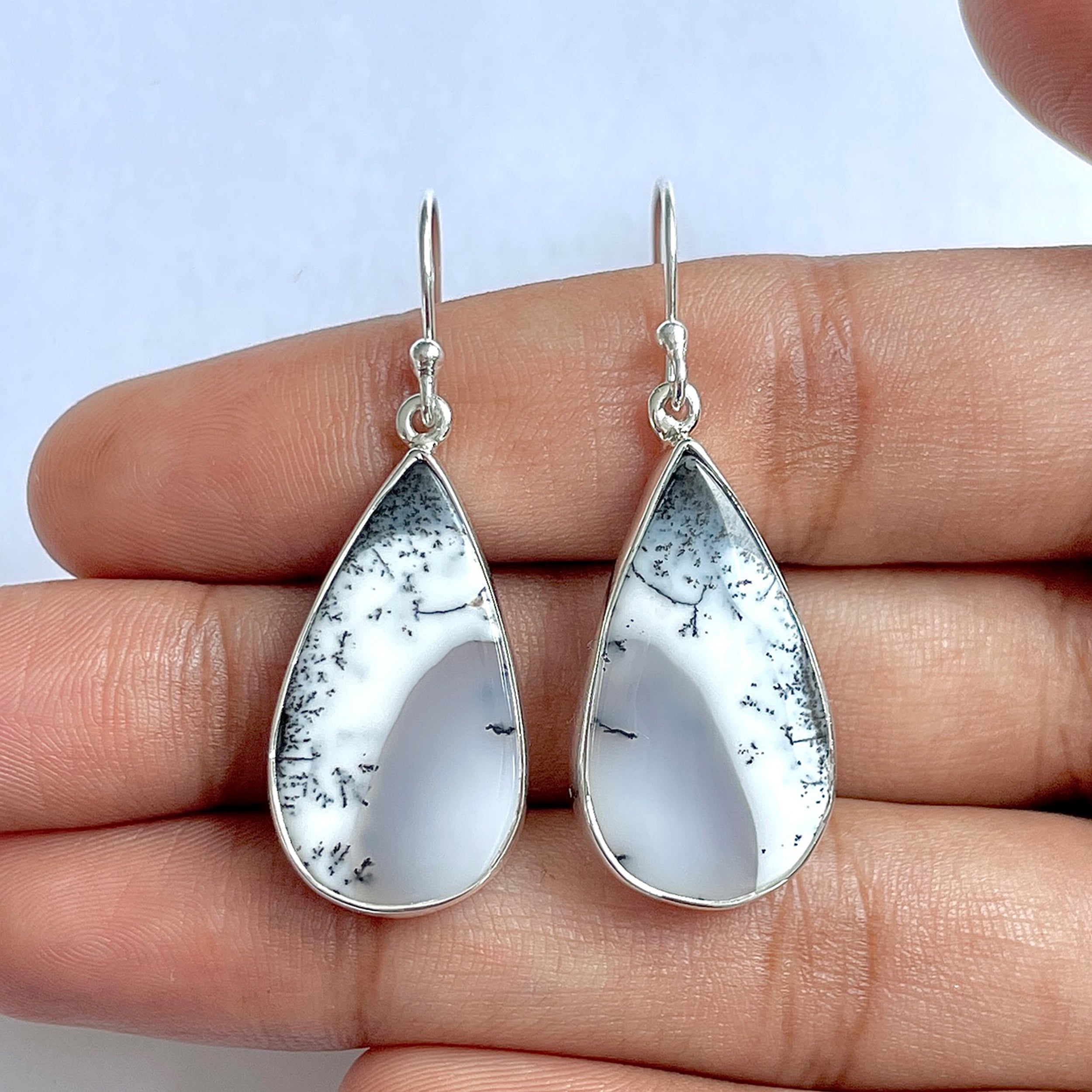 Dendritic Agate Earring-(DDA-3-68)