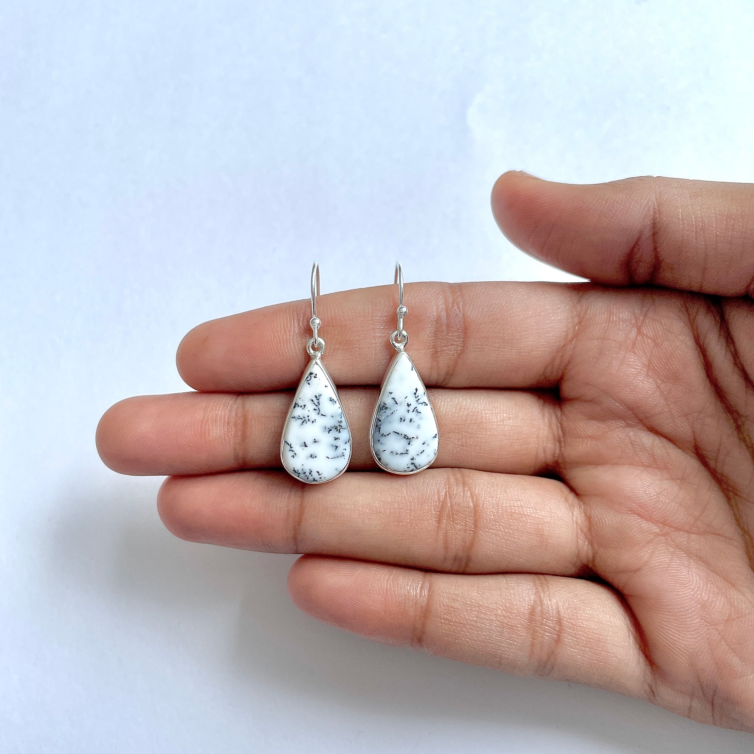 Dendritic Agate Earring-(DDA-3-70)